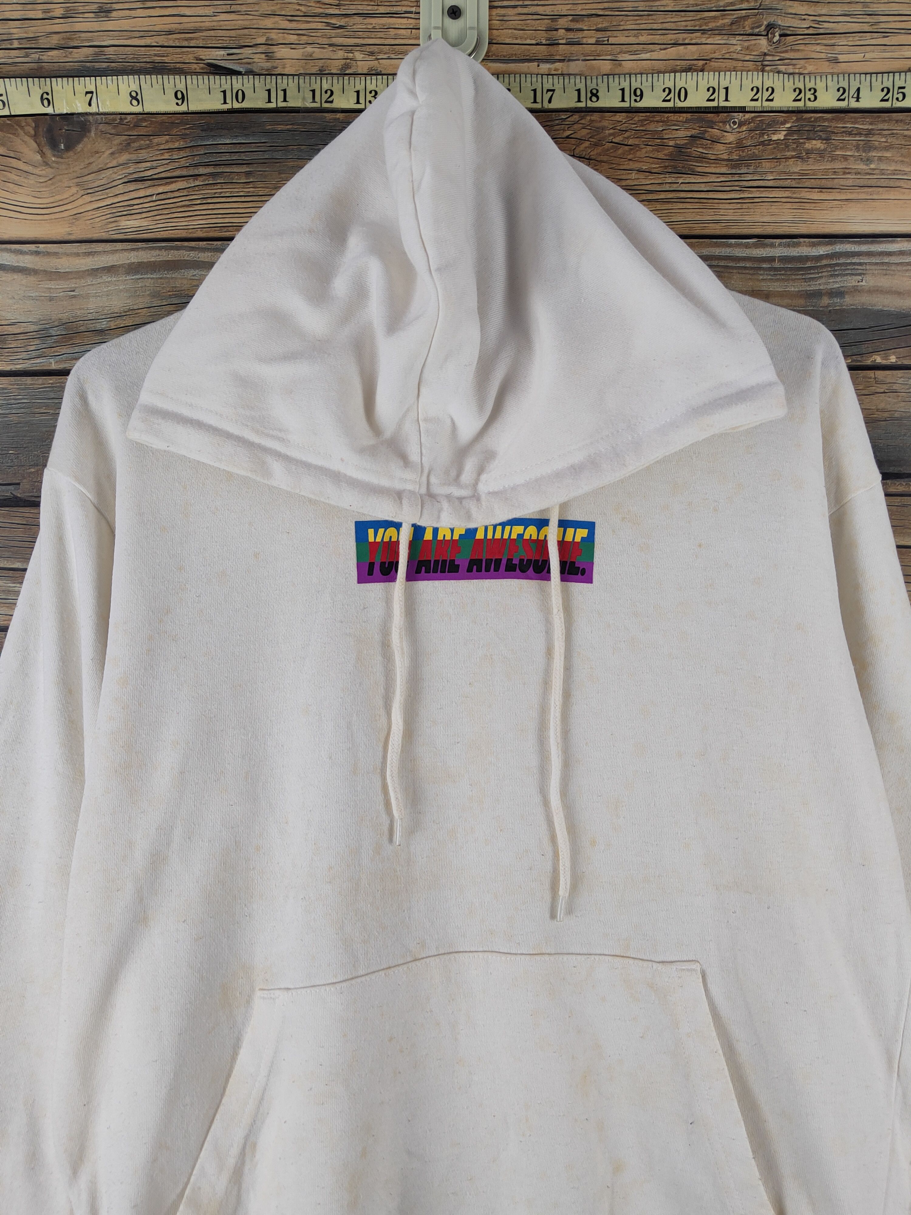 Japanese Brand DL Browny White Hoodie Sweatshirts #2507 Size US S / EU 44-46 / 1 - 2 Thumbnail