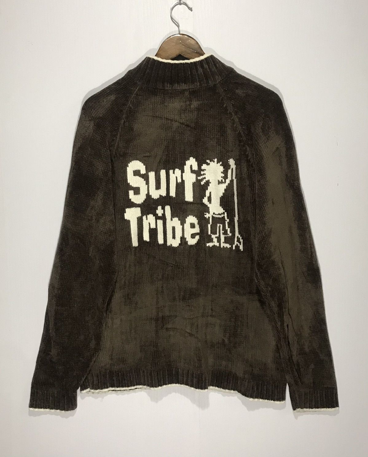 Vintage Peakaboo Surf Tribe Knitt Sweater Zipper