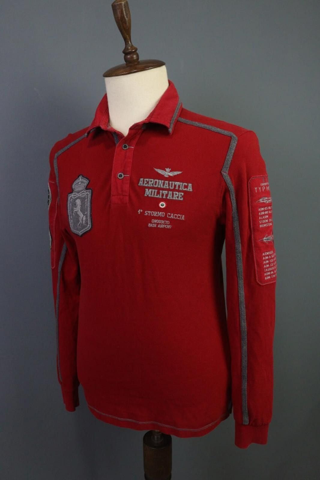 Aeronautica Militare Aeronautica Militare Red Cotton Popover Polo Shirt Size M Size US M / EU 48-50 / 2 - 12 Thumbnail