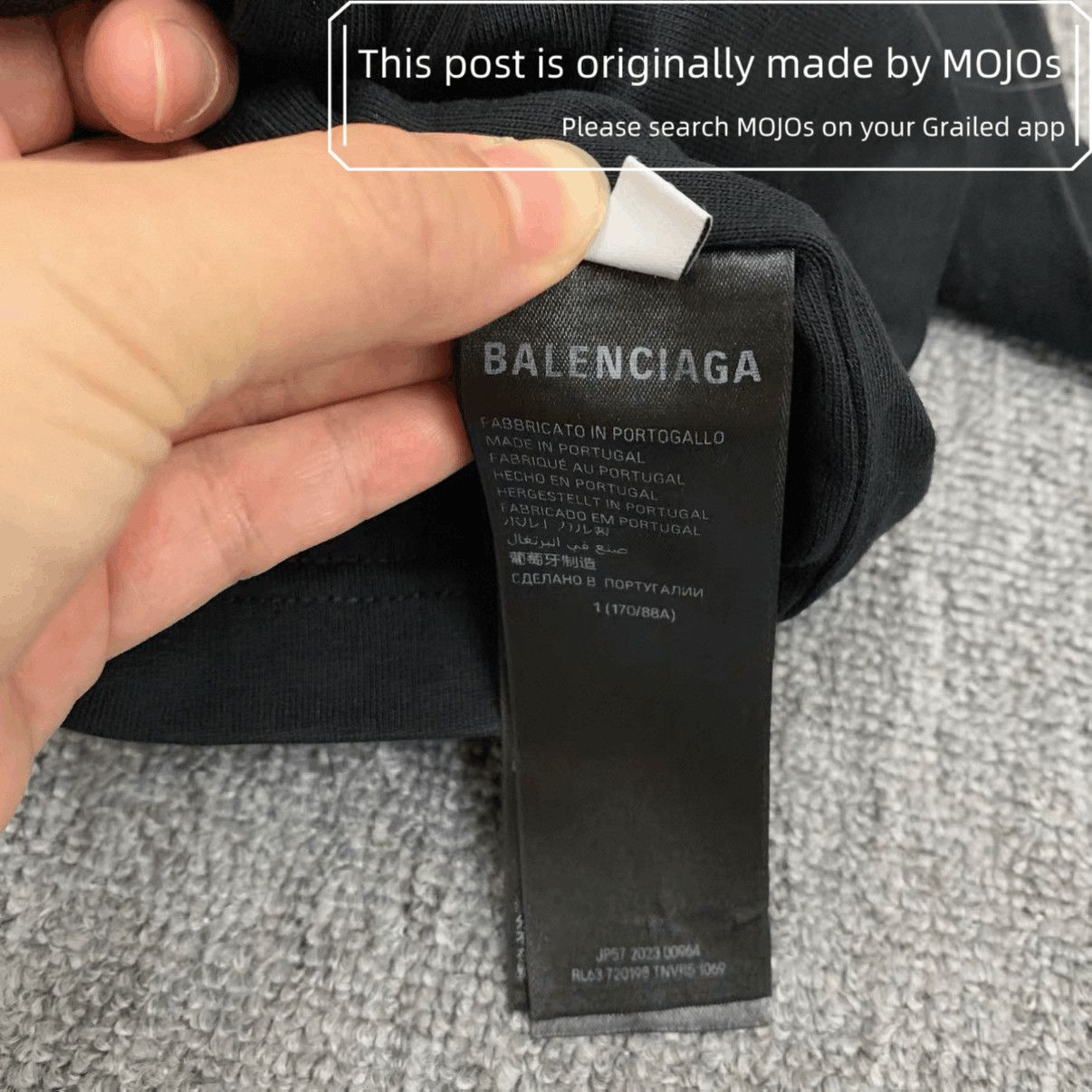 Balenciaga Balenciaga Inside Out Logo Tee mojos1420 Size US L / EU 52-54 / 3 - 4 Thumbnail