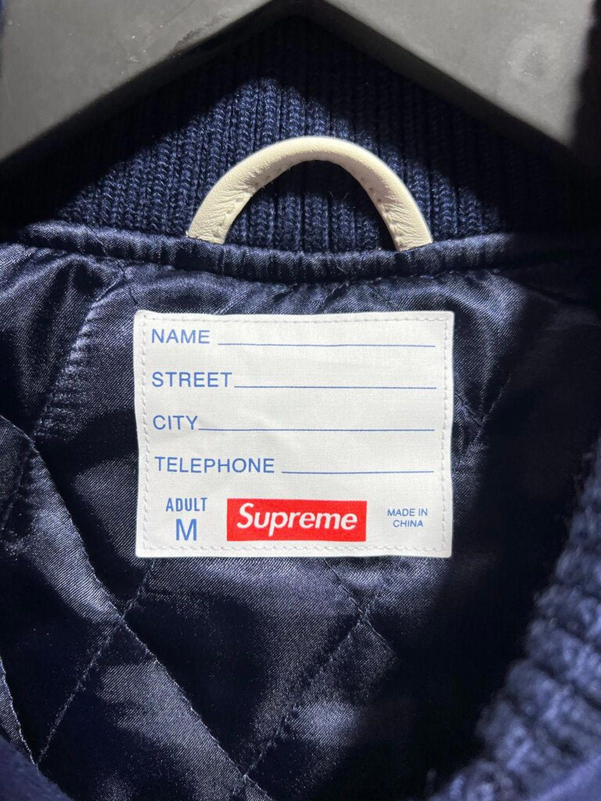 Supreme Supreme Praises Varsity Jacket Navy Sz. M Size ONE SIZE - 3 Thumbnail