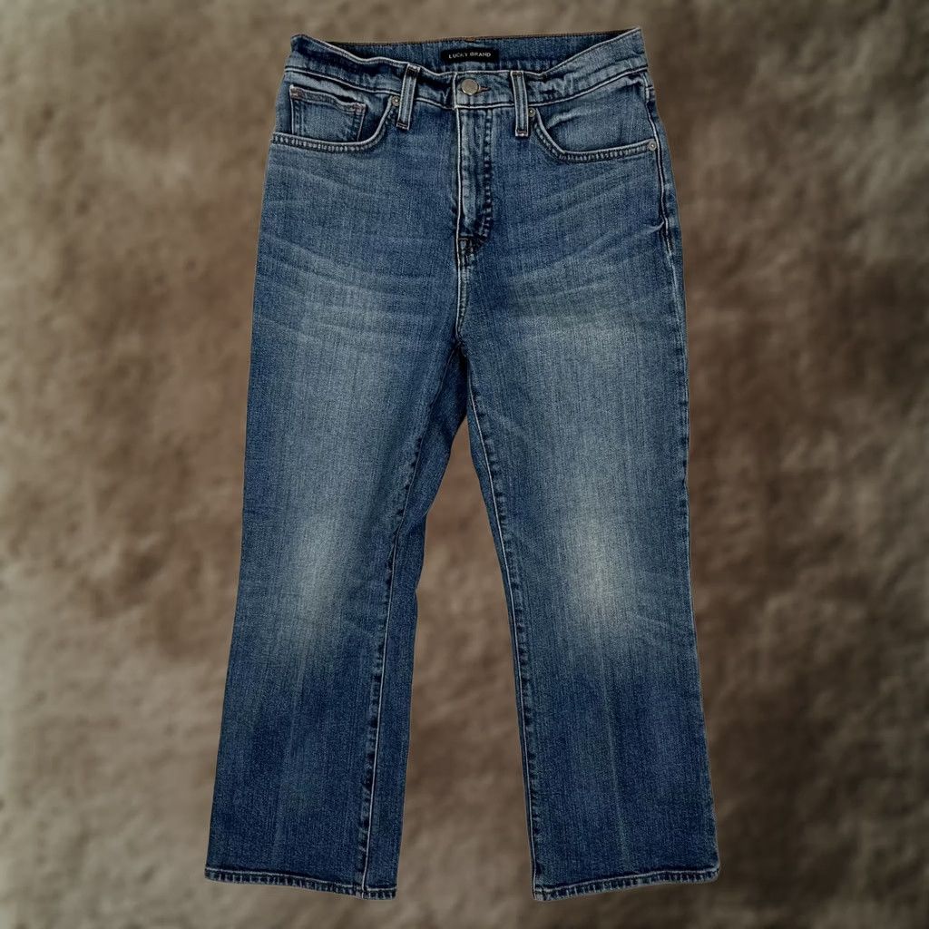 Lucky Brand Lucky Brand High Rise Crop Boot Bridgette Jeans Womens 8/29 Blue Denim Shirt? Size 30" / US 8 / IT 44 - 1 Thumbnail