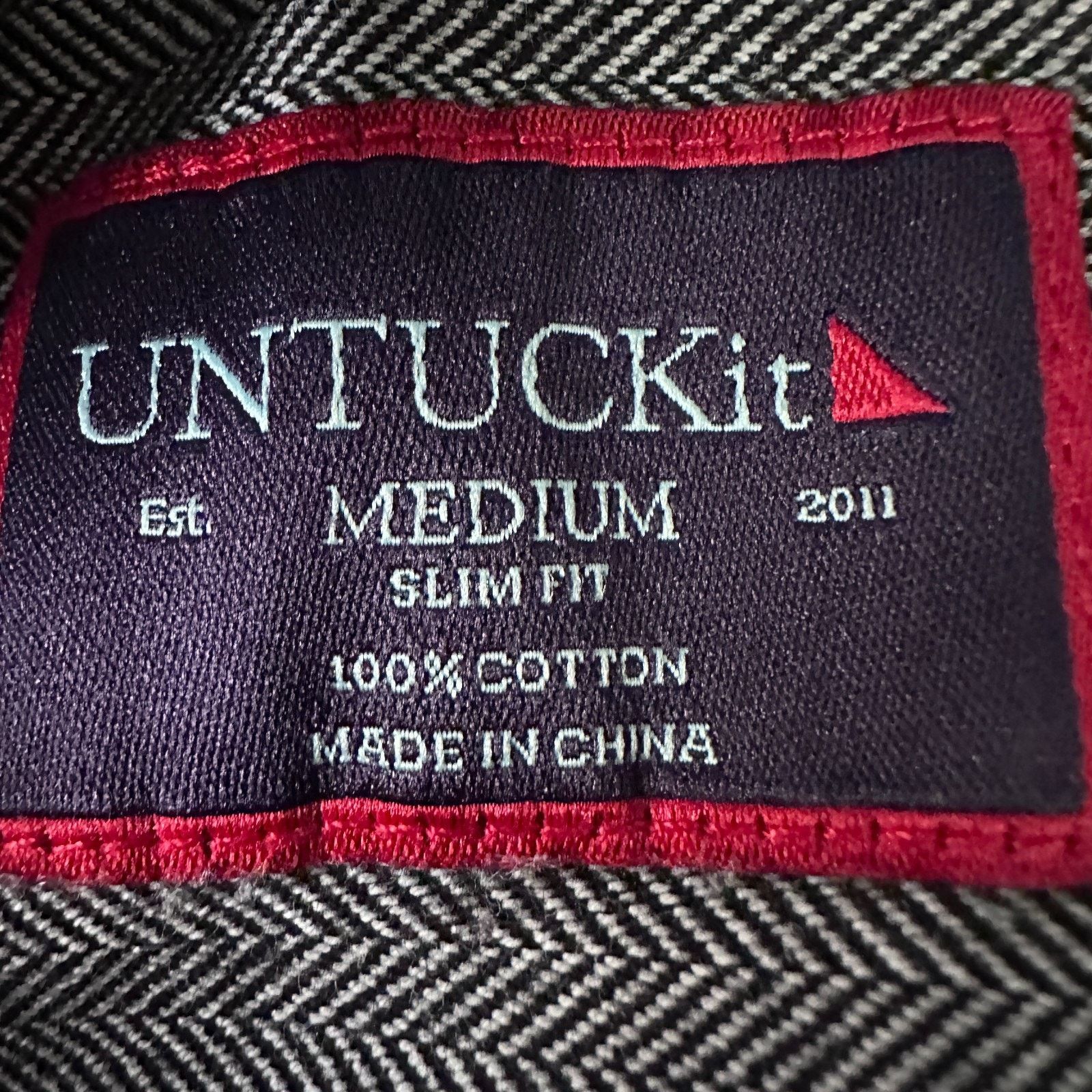 UNTUCKit Untuckit Flannel Shirt Men’s Medium Gray Hemsworth Slim Size US M / EU 48-50 / 2 - 6 Thumbnail