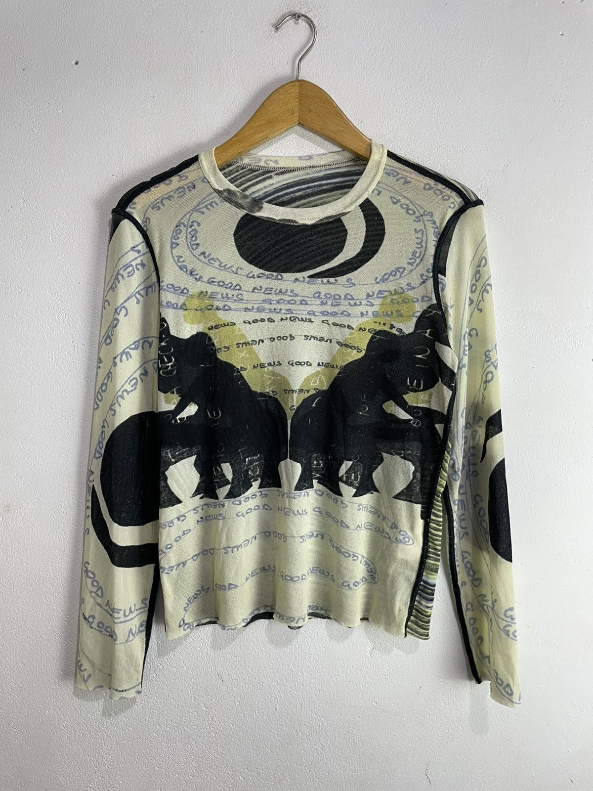 Japanese Brand Mysnc Transparent Mesh Top longsleeve Jpg style Size M / US 6-8 / IT 42-44 - 1 Thumbnail