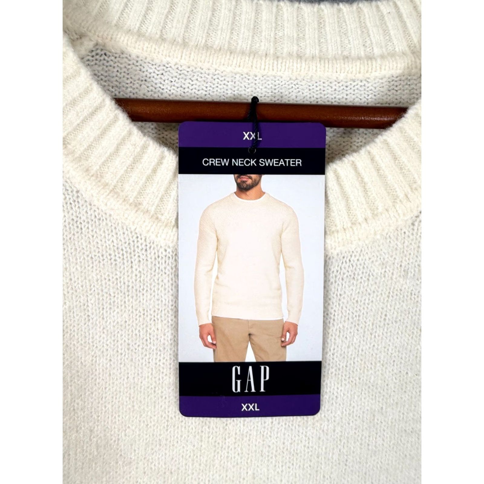 Gap VINTAGE? Gap Pullover Crew Neck Sweater Mens 2XL Ivory Wool Blend Raglan Sleeve NWT Size US XXL / EU 58 / 5 - 5 Thumbnail