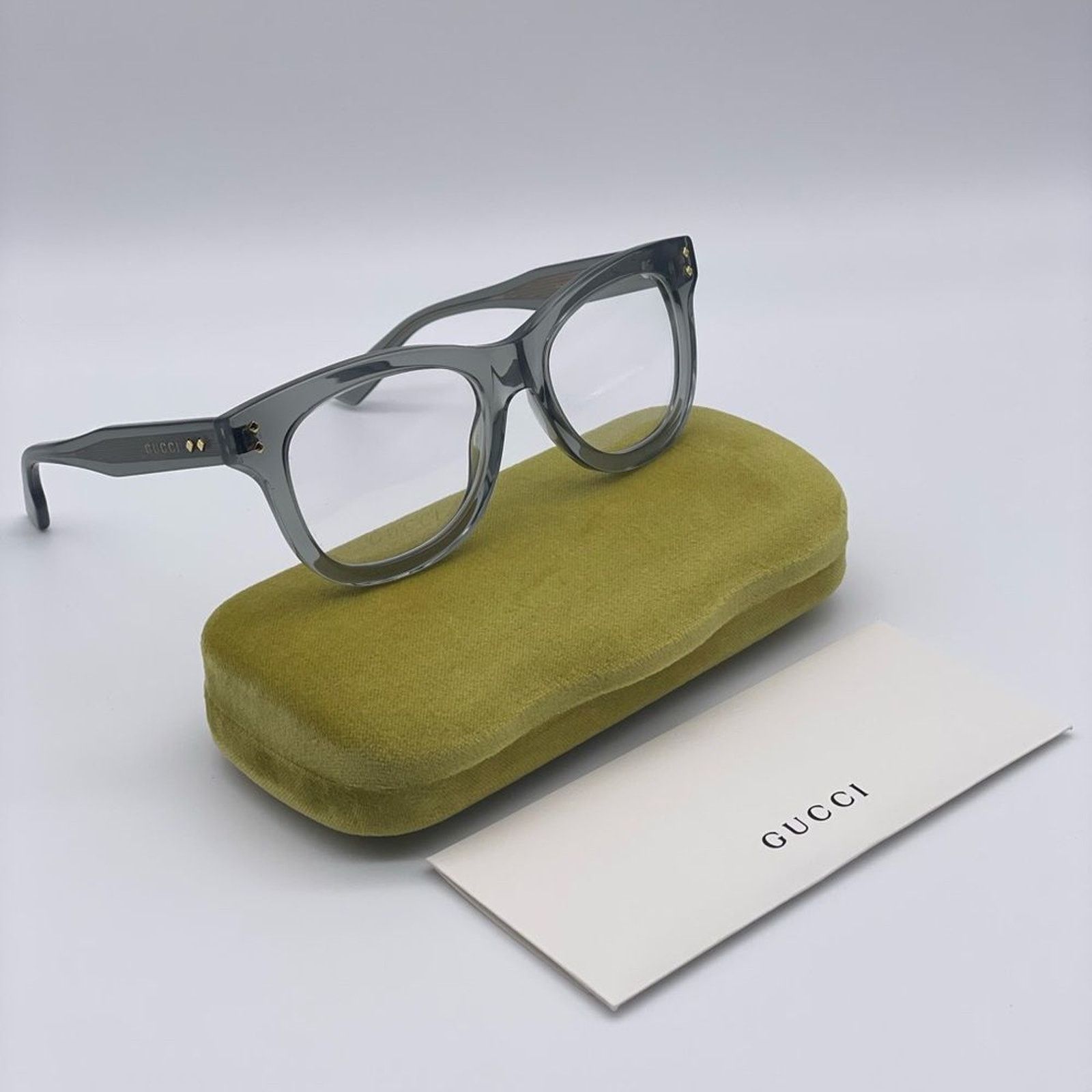 Gucci GUCCI Eyeglasses GG1086O 008 Grey Unisex NEW Size ONE SIZE - 10 Thumbnail