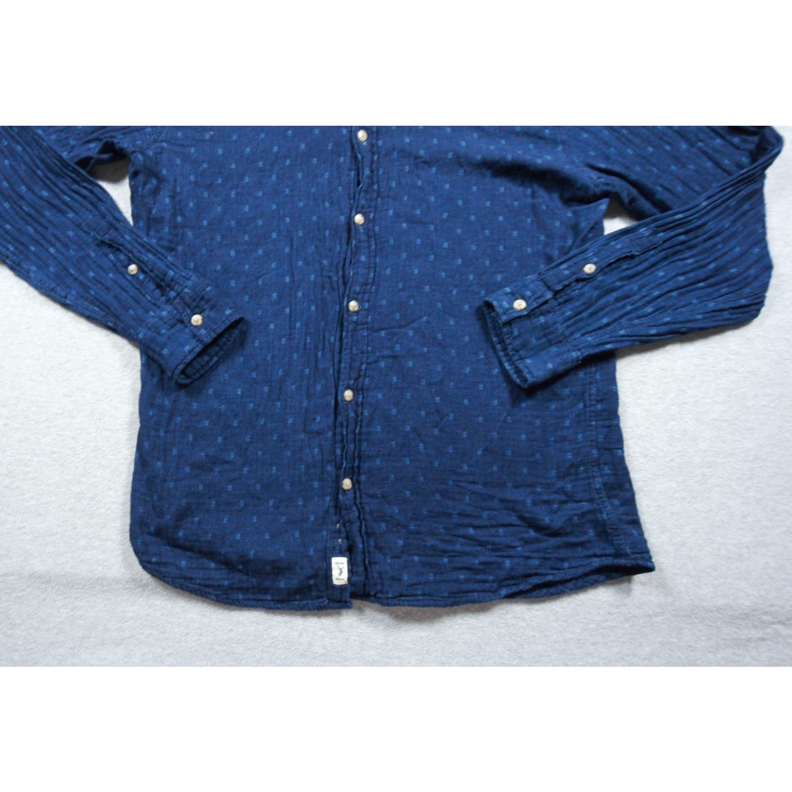 Marine Layer Marine Layer Shirt Mens Large Blue Button-Down Long Sleeve Slub Cotton Adult Size US L / EU 52-54 / 3 - 3 Thumbnail