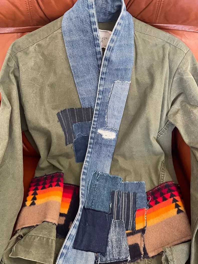 Greg Lauren greg lauren Men's military green rare patchwork jacket 2506 Size US S / EU 44-46 / 1 - 1 Thumbnail