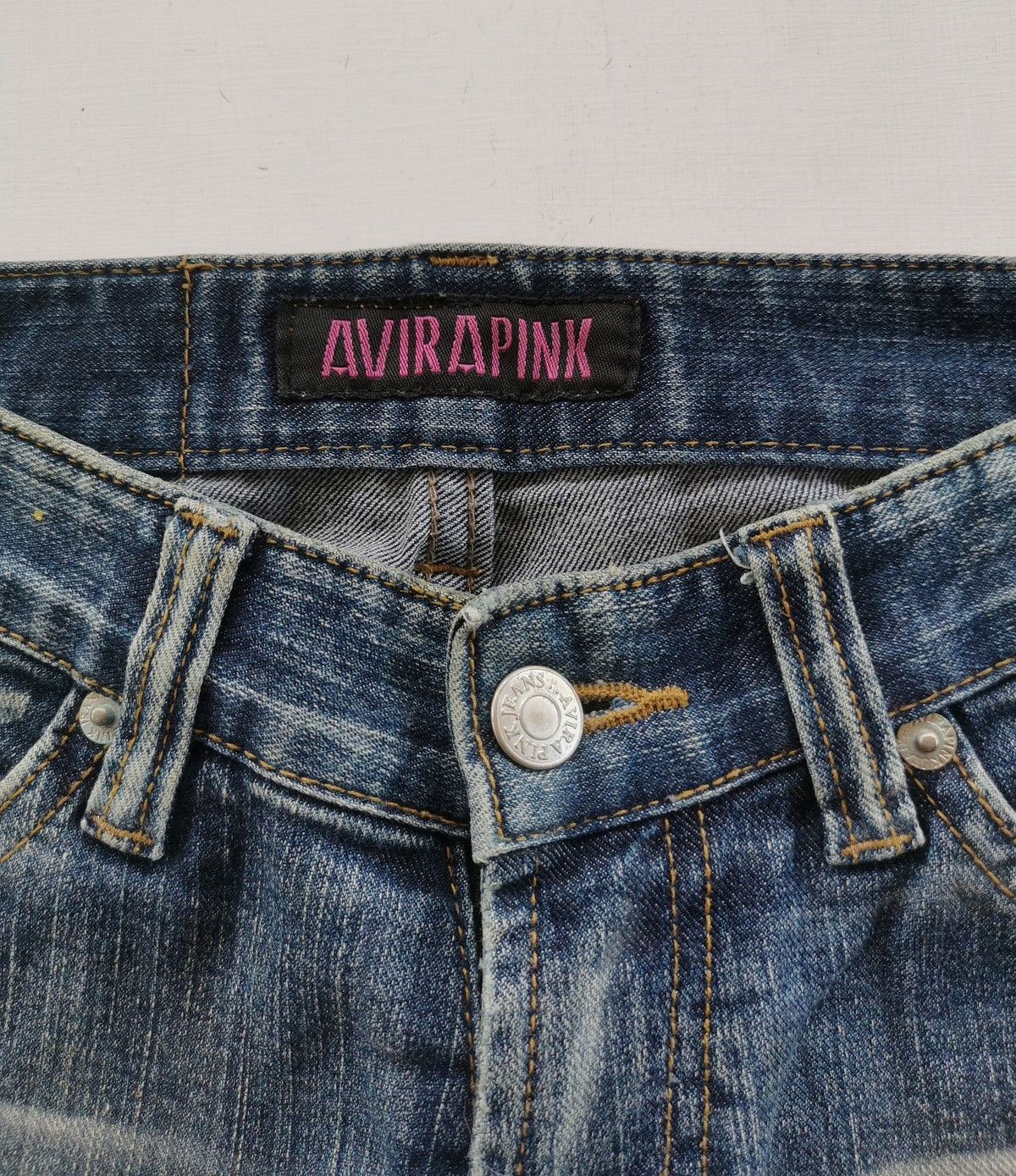 Japanese Brand Avira Pink Flare Paint Splash Denim Jeans Size 25" / US 0 / IT 36 - 6 Thumbnail
