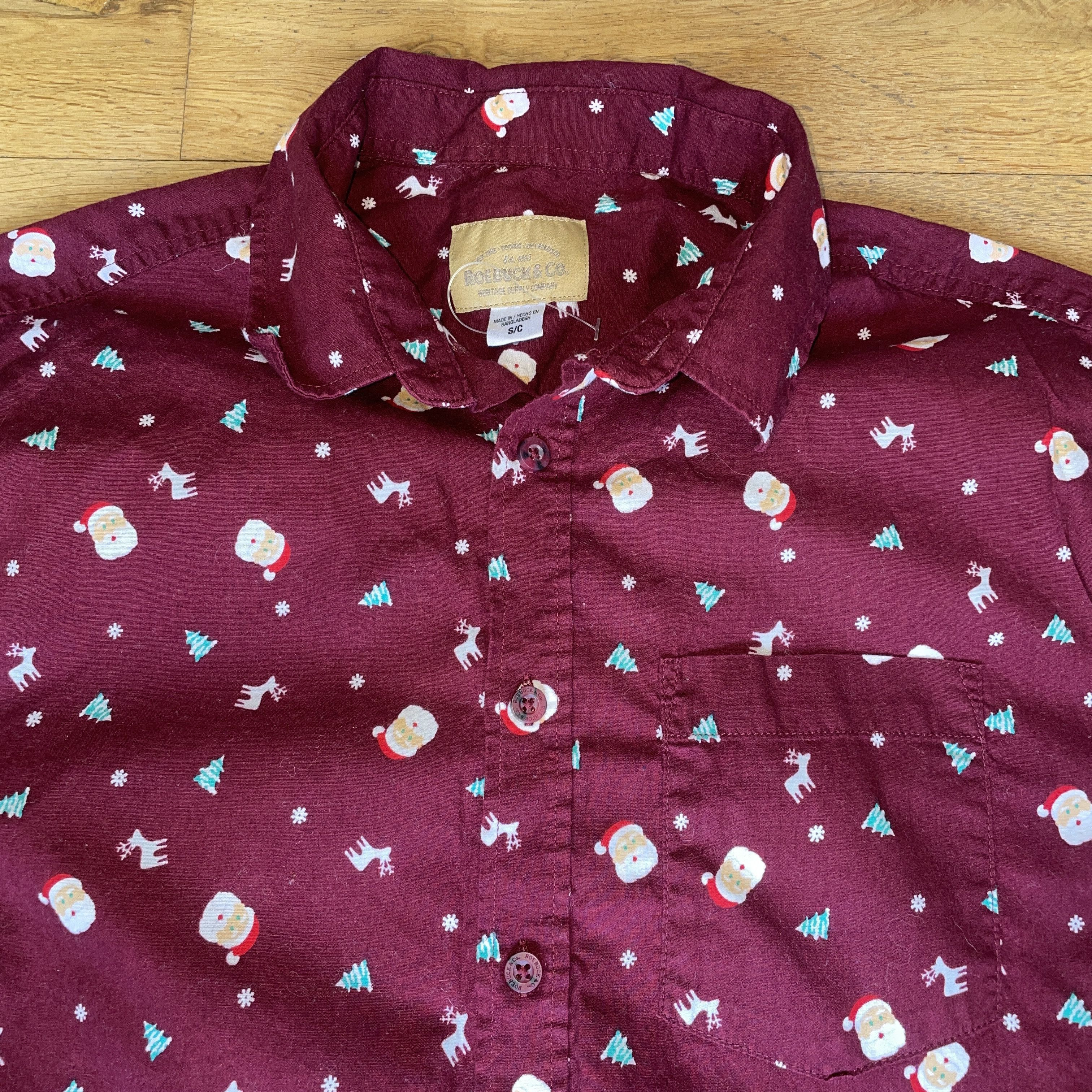 Other Roebuck & Co Men's Christmas Santa Shirt Size S - New Size US S / EU 44-46 / 1 - 2 Thumbnail