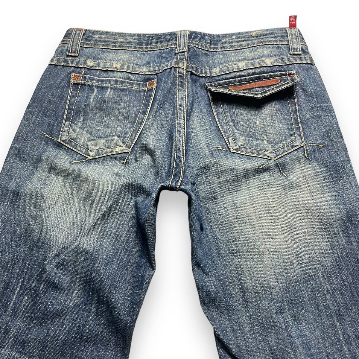 Le Grande Bleu (L.G.B.) SUPER FLARE VINTAGE HOT PEPPER BUTTON FLY DENIM PANTS Size US 32 / EU 48 - 9 Thumbnail