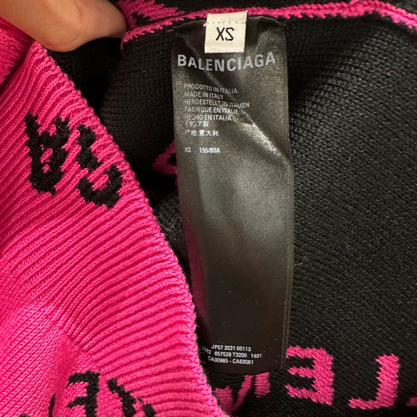 Balenciaga Balenciaga All Over Slogan Letters Sweater XS Cotton Size XS / US 0-2 / IT 36-38 - 4 Thumbnail
