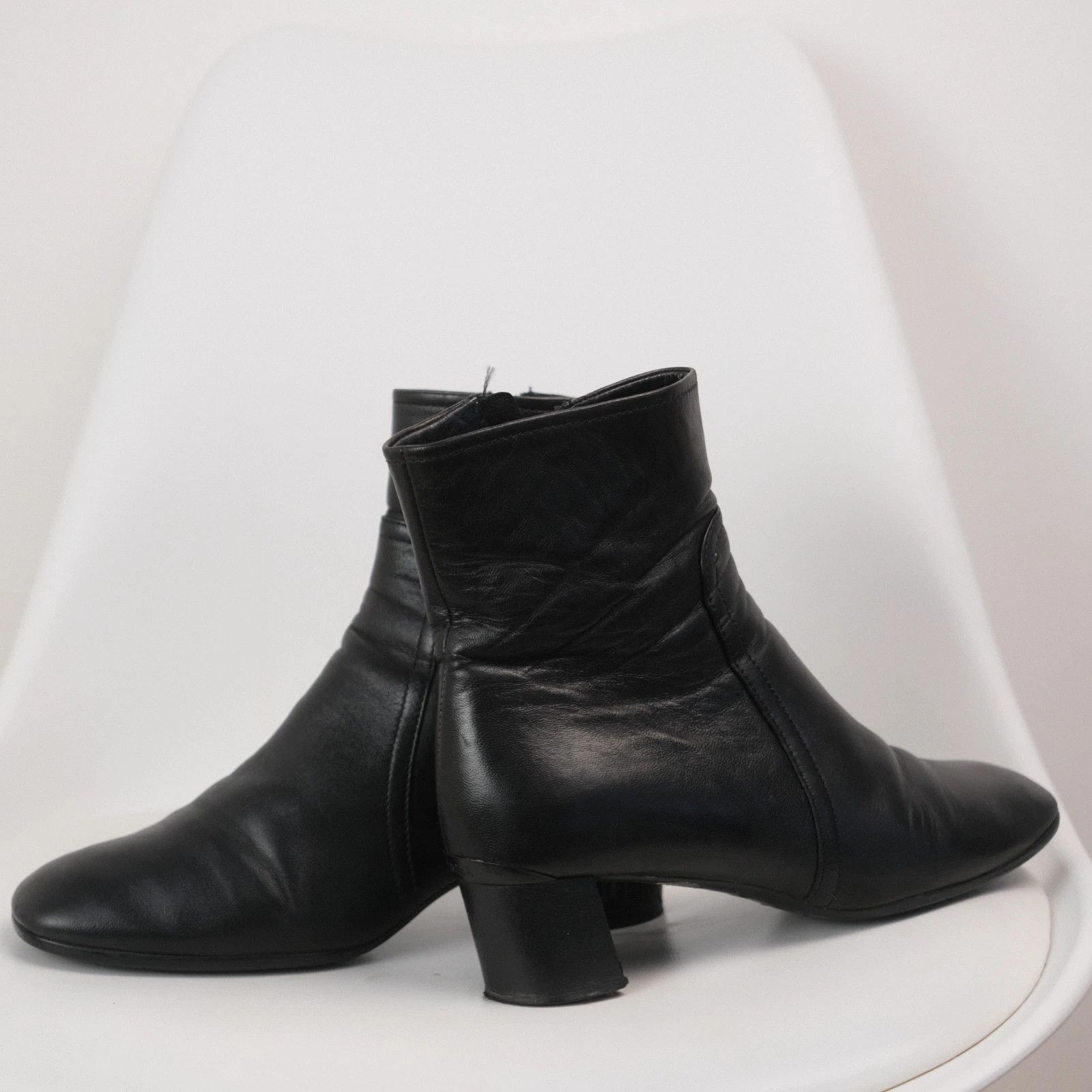 Prada Prada Calzature Donna Black Leather Boots Size 37 City Boots Size US 7.5 / IT 37.5 - 6 Thumbnail