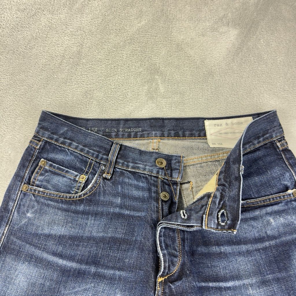 Rag & Bone Rag Bone RB15x Slim Straight Men's Sz 32 W X 26 L Zipper Fly Size US 32 / EU 48 - 4 Thumbnail