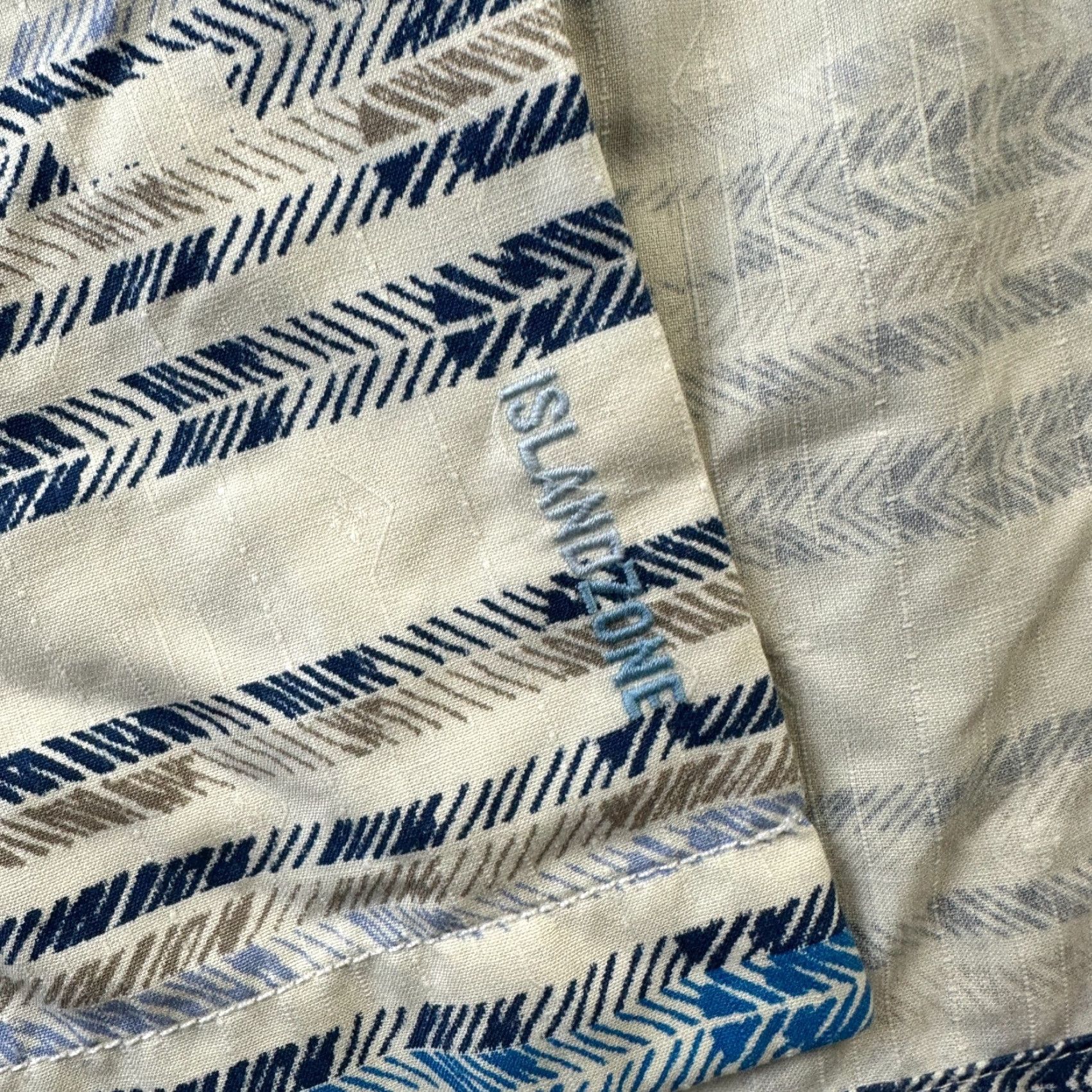 Tommy Bahama Tommy Bahama Shirt Mens Large Beige Blue Camp Button Up Size US L / EU 52-54 / 3 - 3 Thumbnail