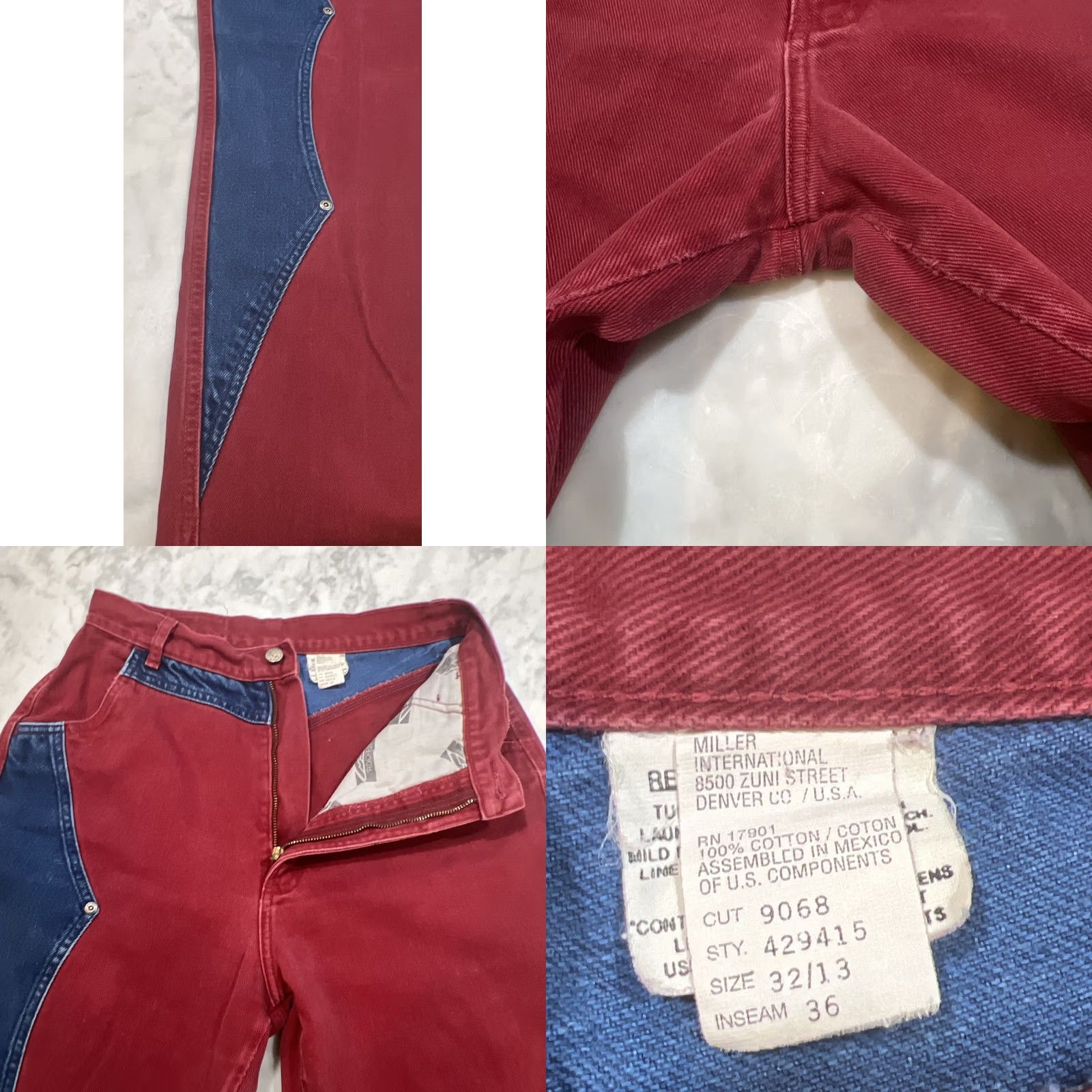 Vintage Vintage Rockies Western 2 Tone Jeans Women - 32/13 - 36 Inseam Cowgirl Size 34" / US 12 / IT 48 - 9 Thumbnail