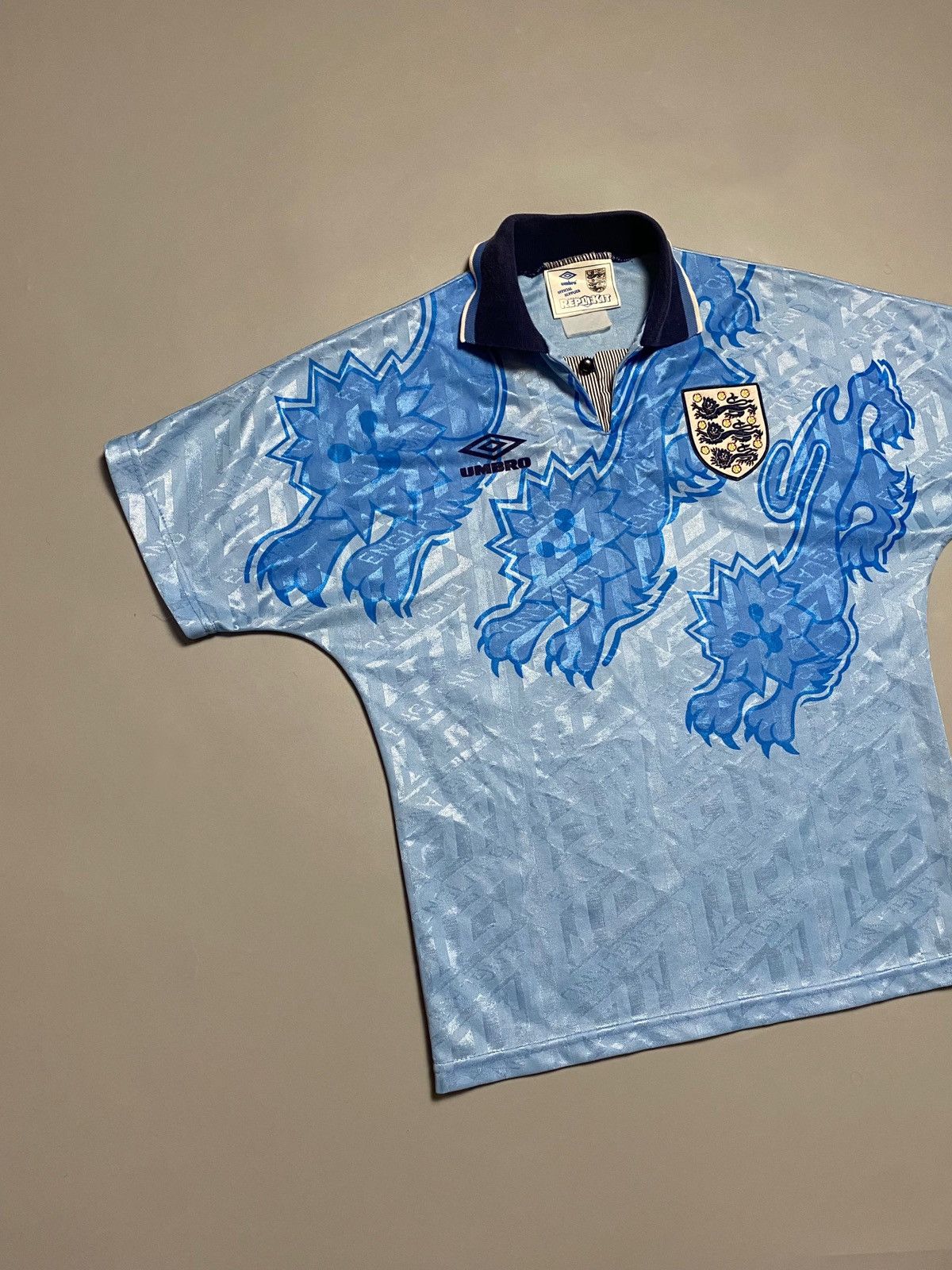 Umbro England Third 1993 vintage big print logo shirt jersey Size US XS / EU 42 / 0 - 5 Thumbnail