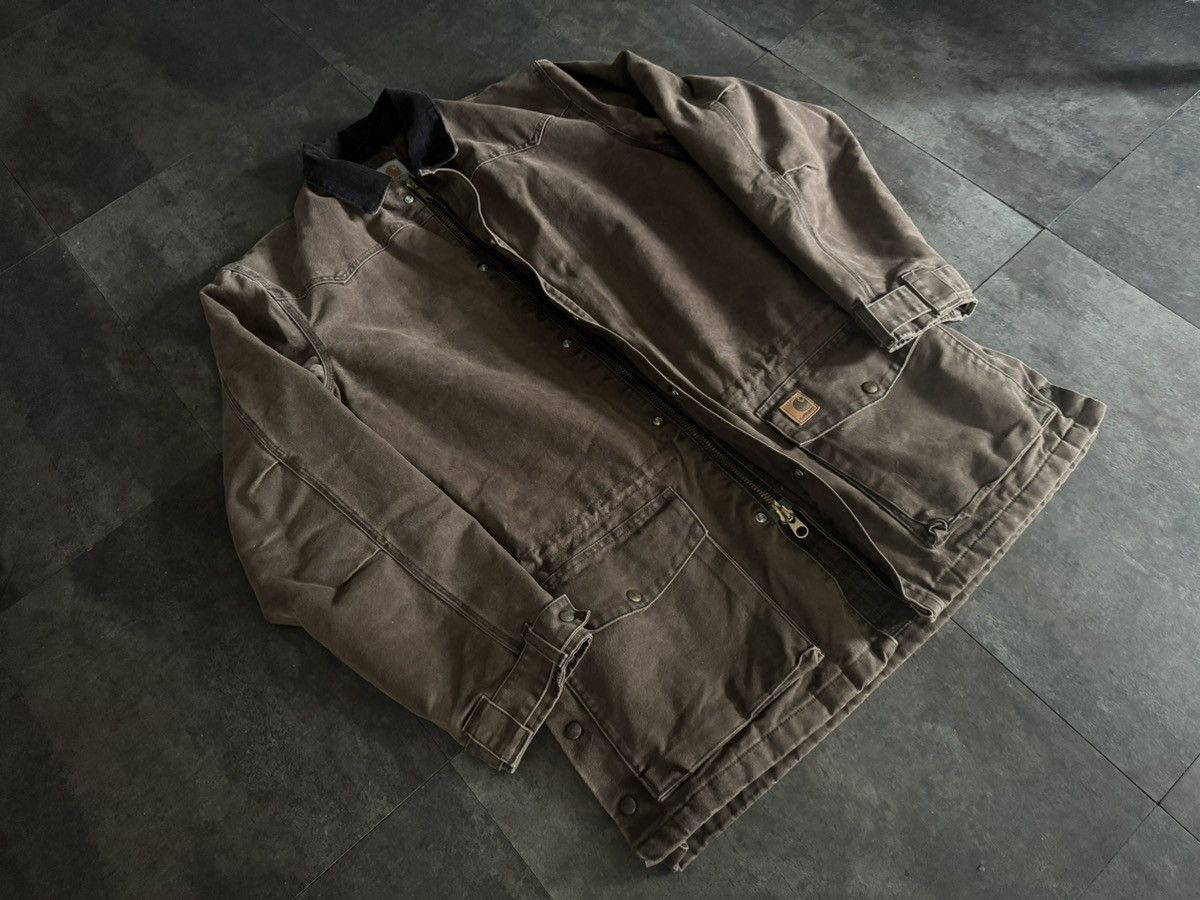 Carhartt Tall Medium Carhartt Brown Duck Canvas Jacket C52 CHT Trench Size US M / EU 48-50 / 2 - 8 Thumbnail