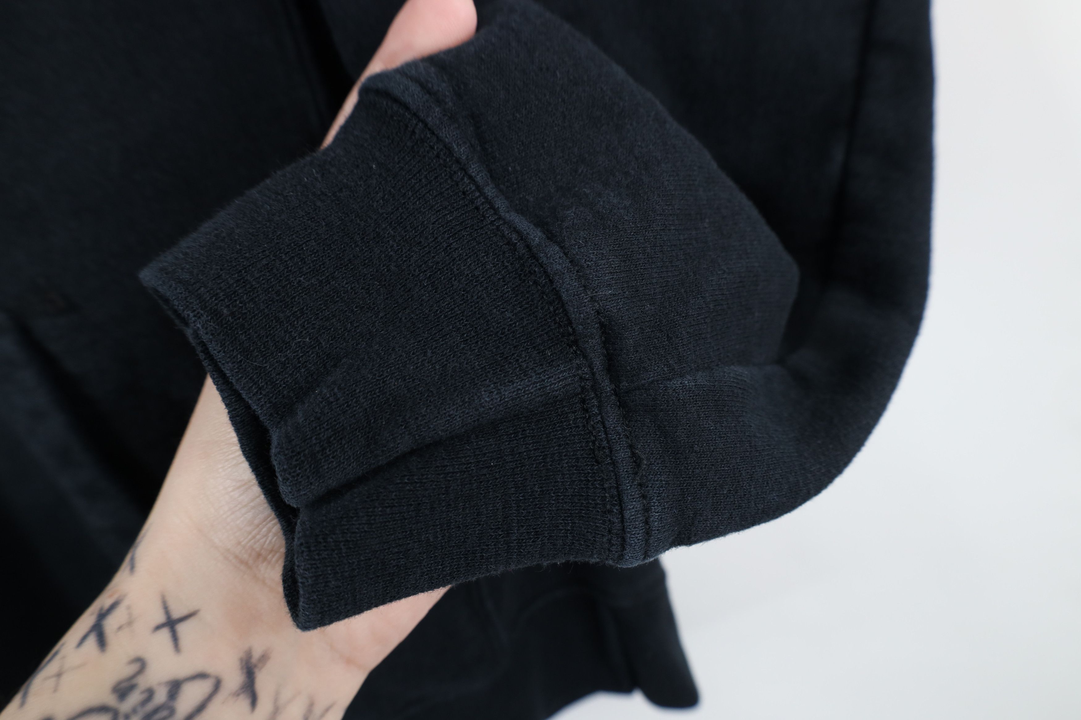 Champion × Vintage Vintage Champion Faded Classic Logo Hoodie Sweatshirt Black Size L / US 10 / IT 46 - 8 Thumbnail