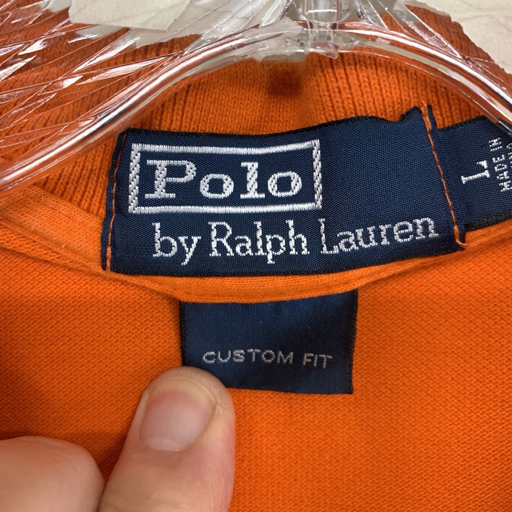 Polo Ralph Lauren VINTAGE Polo Ralph Lauren Yacht Club Polo Shirt Mens Large Bright Orange Embroidered Classic Casual Size US L / EU 52-54 / 3 - 5 Thumbnail