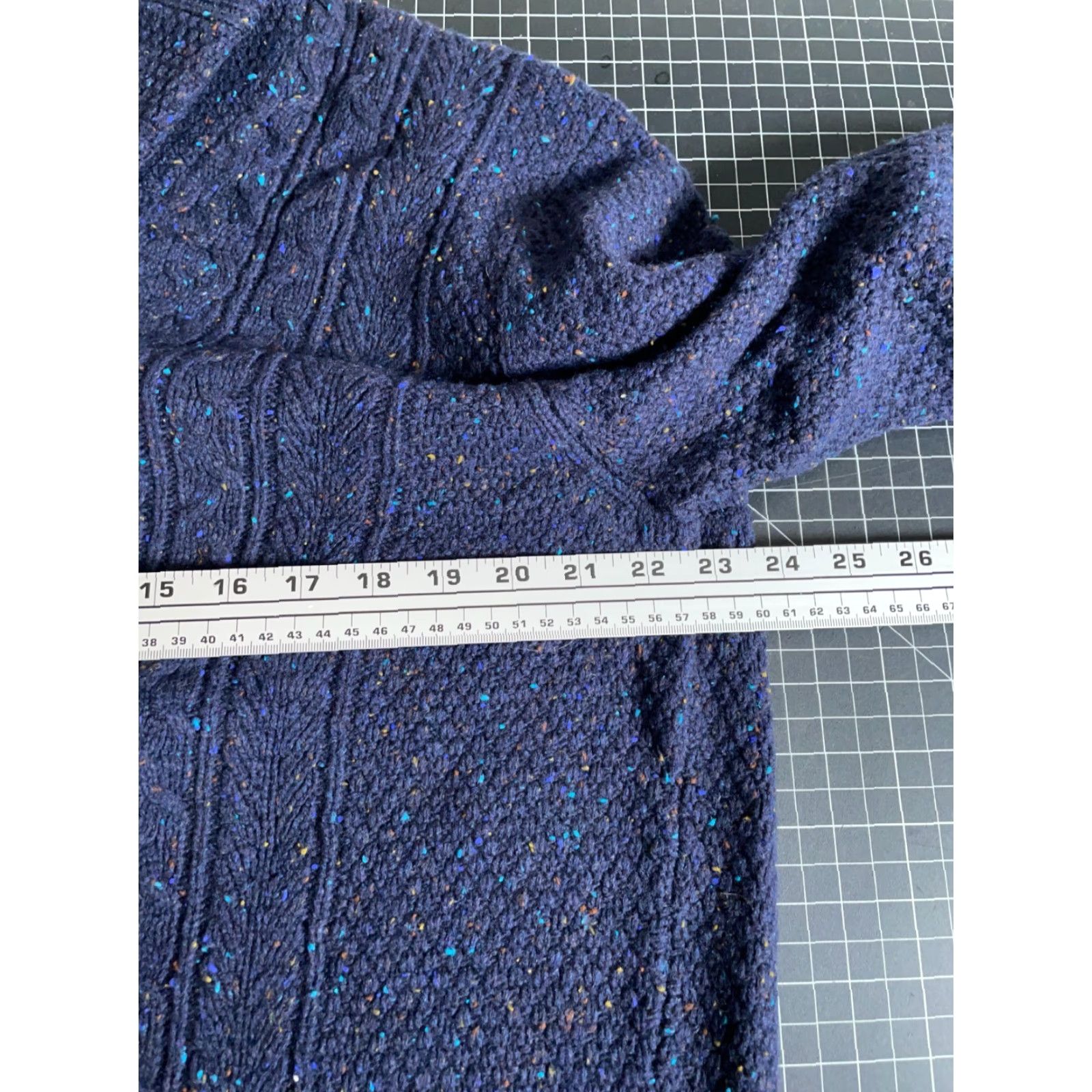 Jos. A. Bank VINTAGE Jos. A Bank Donegal Wool Cardigan Men's Large Dark Blue Collared Knit Sweater Size US L / EU 52-54 / 3 - 5 Thumbnail