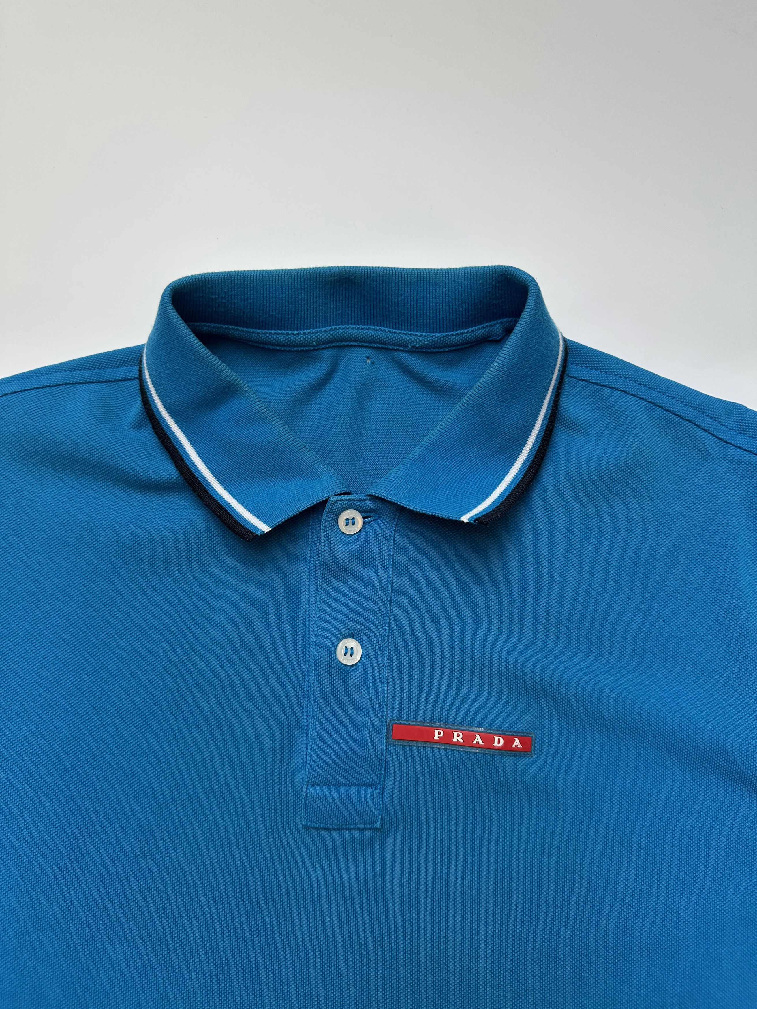 Prada Prada Linea Rossa Red Tab Blue Polo Shirt Worn Size US S / EU 44-46 / 1 - 4 Thumbnail