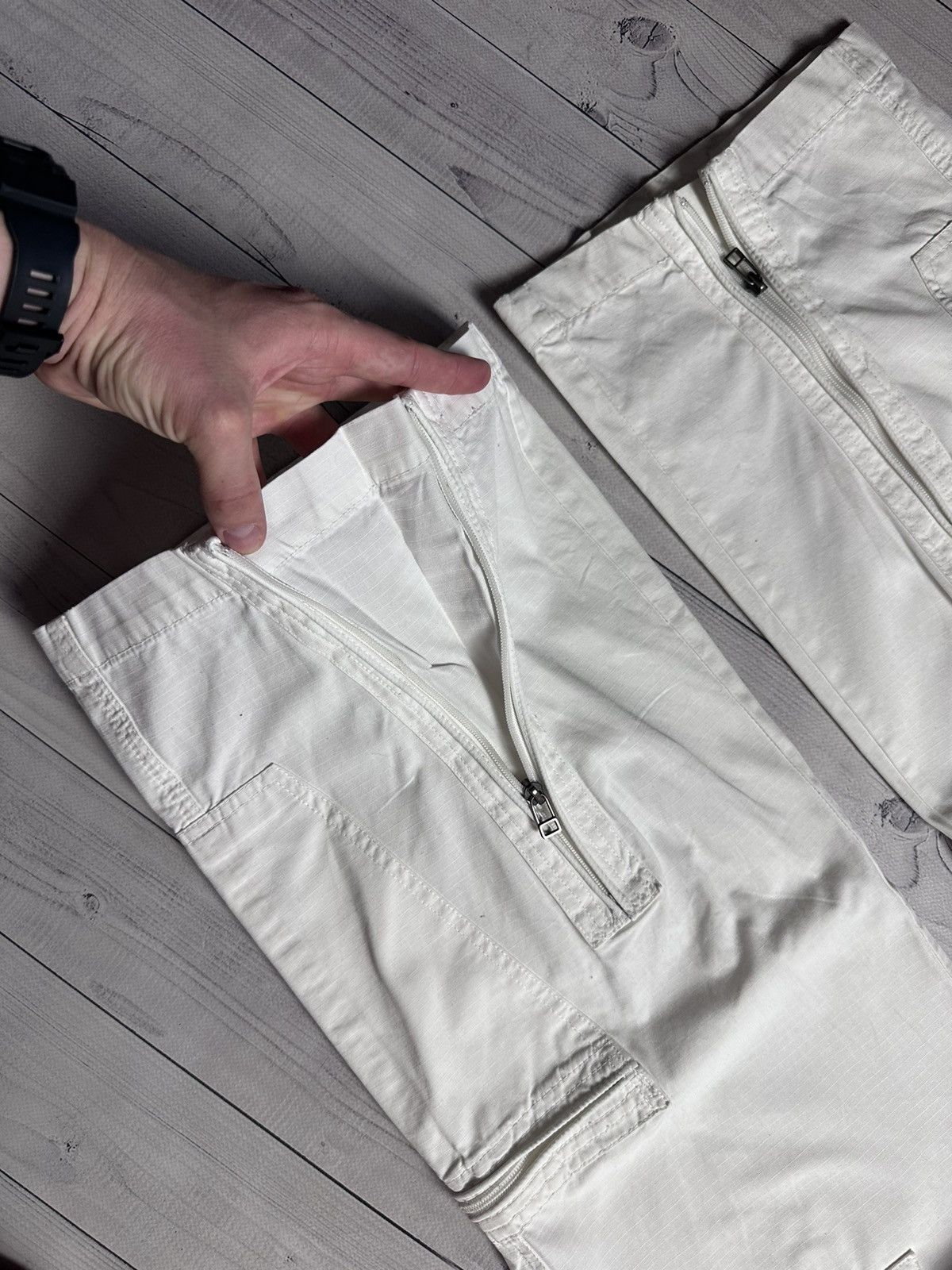 G-Star Vintage Raw G-Star cargo pants zip white rare size 30/34 Size US 30 / EU 46 - 4 Thumbnail