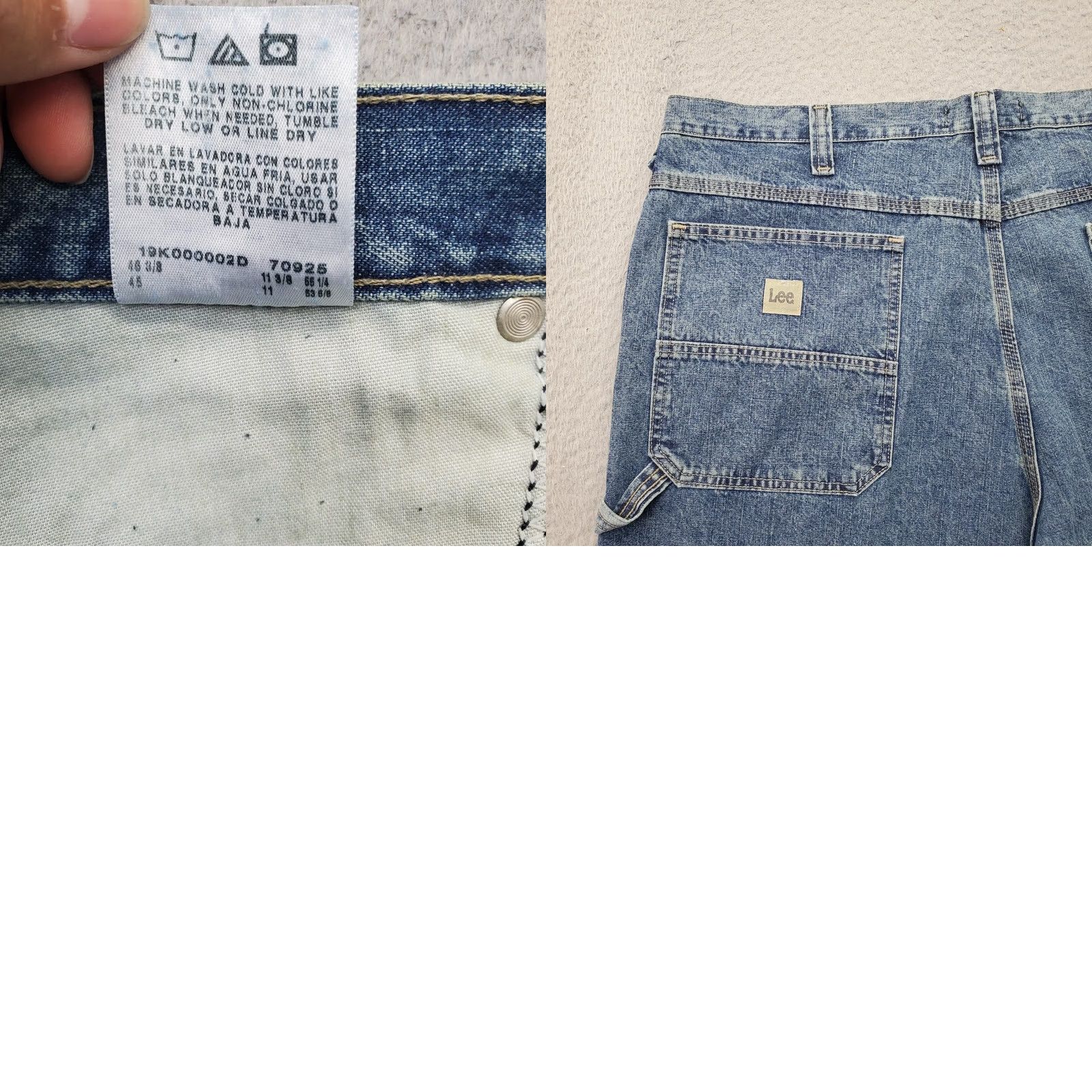 Lee Lee Denim Shorts Mens 44 Blue Workwear High Rise Flat Front Outdoor VINTAGE Size US 44 / EU 60 - 8 Thumbnail