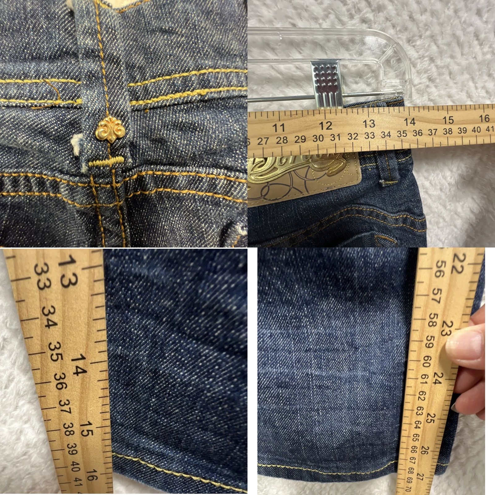 Denime House of Dereon Womens Jeans Capri 5/6 Low Rise Denim Embroidered Stretch Size 27" / US 4 / IT 40 - 9 Thumbnail