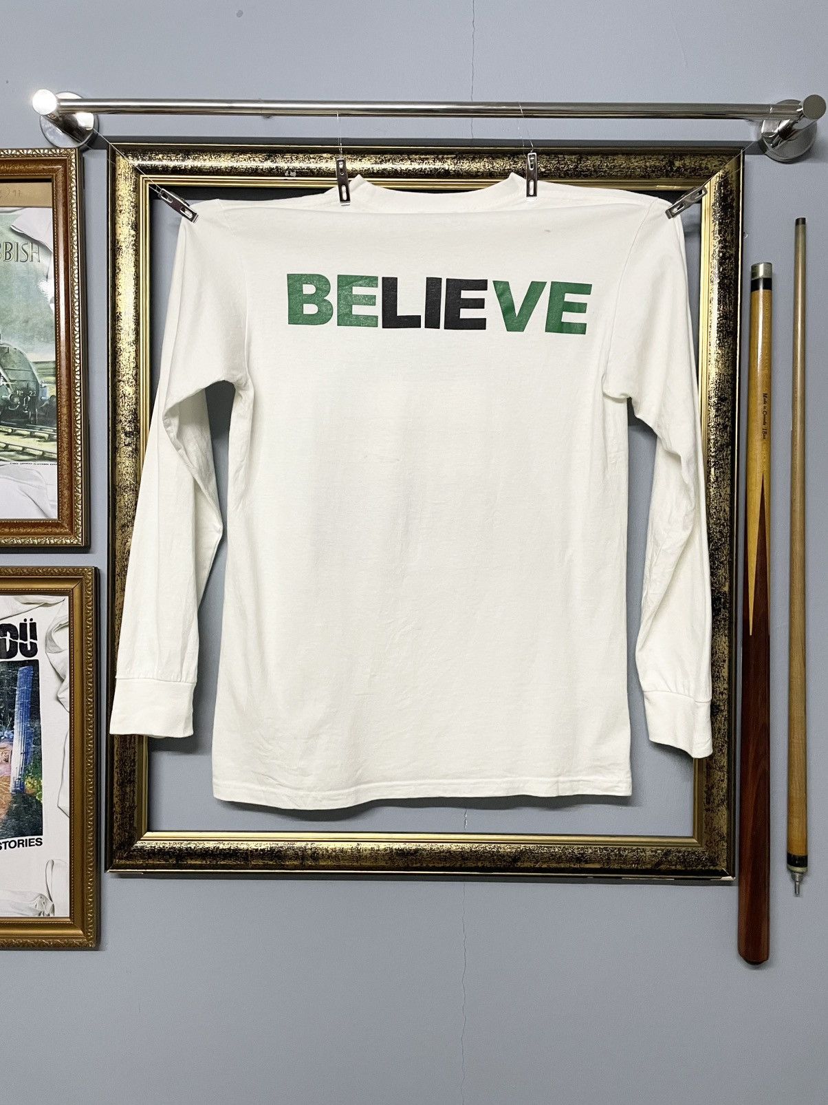 Vintage Vintage Marilyn Manson ‘BELIEVE’ Jesus Graphic Longsleeve Size US S / EU 44-46 / 1 - 11 Thumbnail