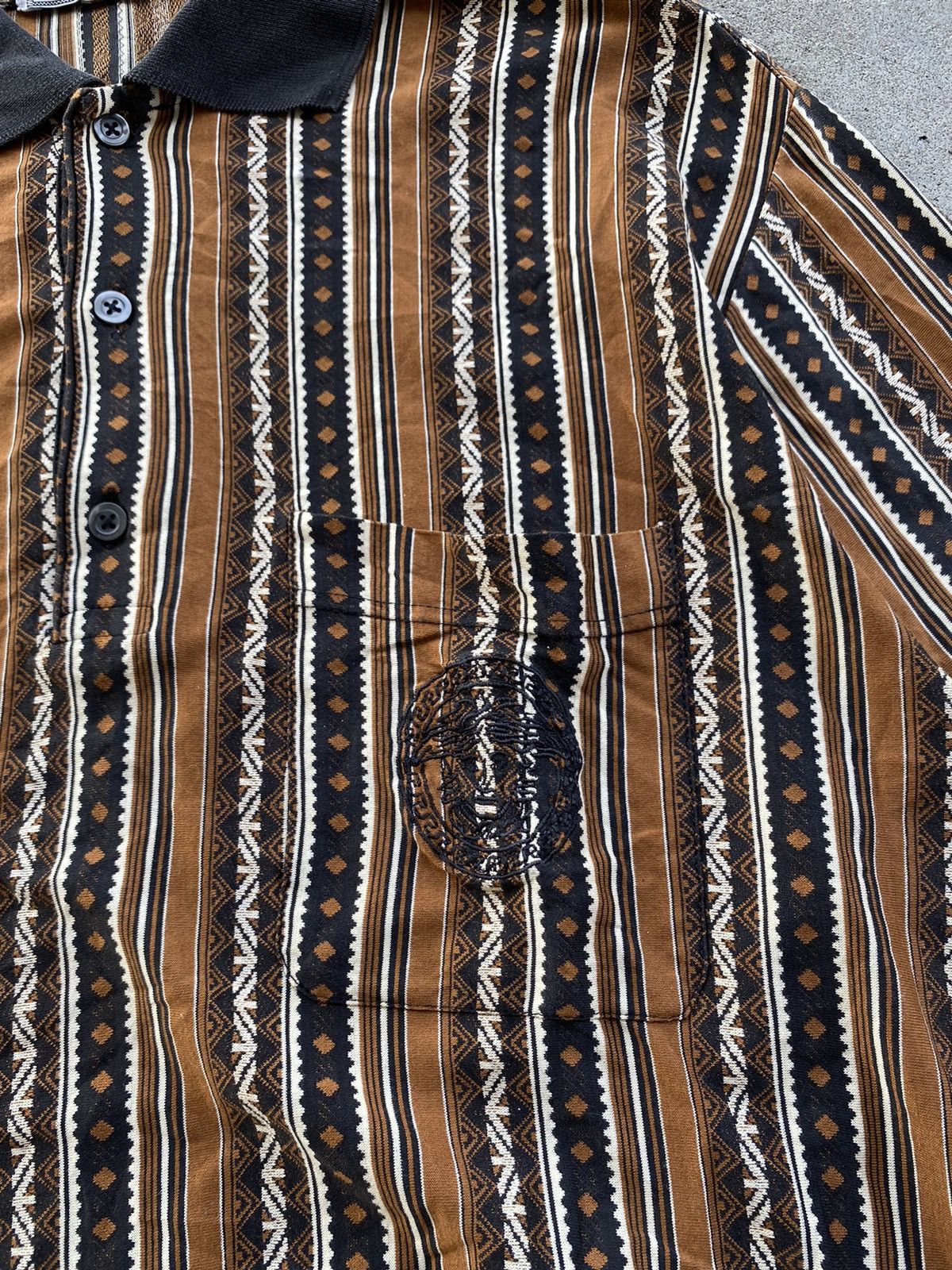 Versace Vintage Versace Polo Shirt Size US L / EU 52-54 / 3 - 2 Thumbnail