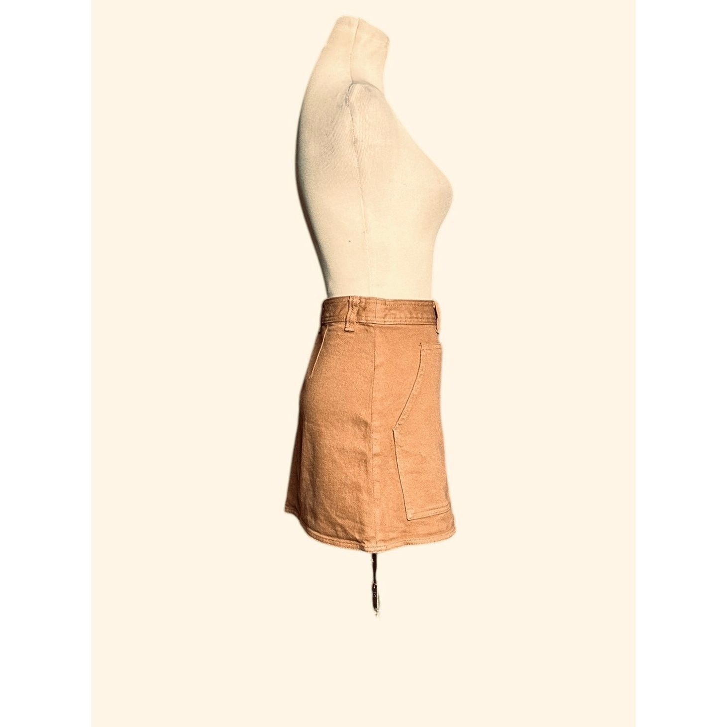 Aritzia Wilfred Free brown denim mini skirt size 0 Size 25" / US 0 / IT 36 - 7 Thumbnail