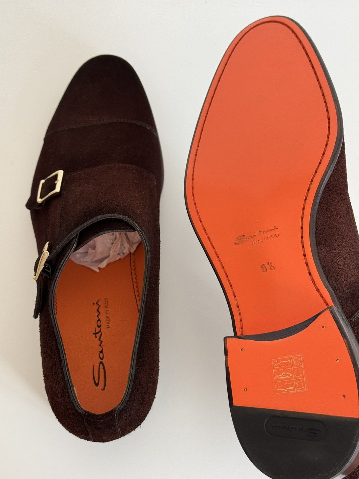 Santoni Santoni Mens Double Buckle Monk Strap Size US 9.5 / EU 42-43 - 4 Thumbnail