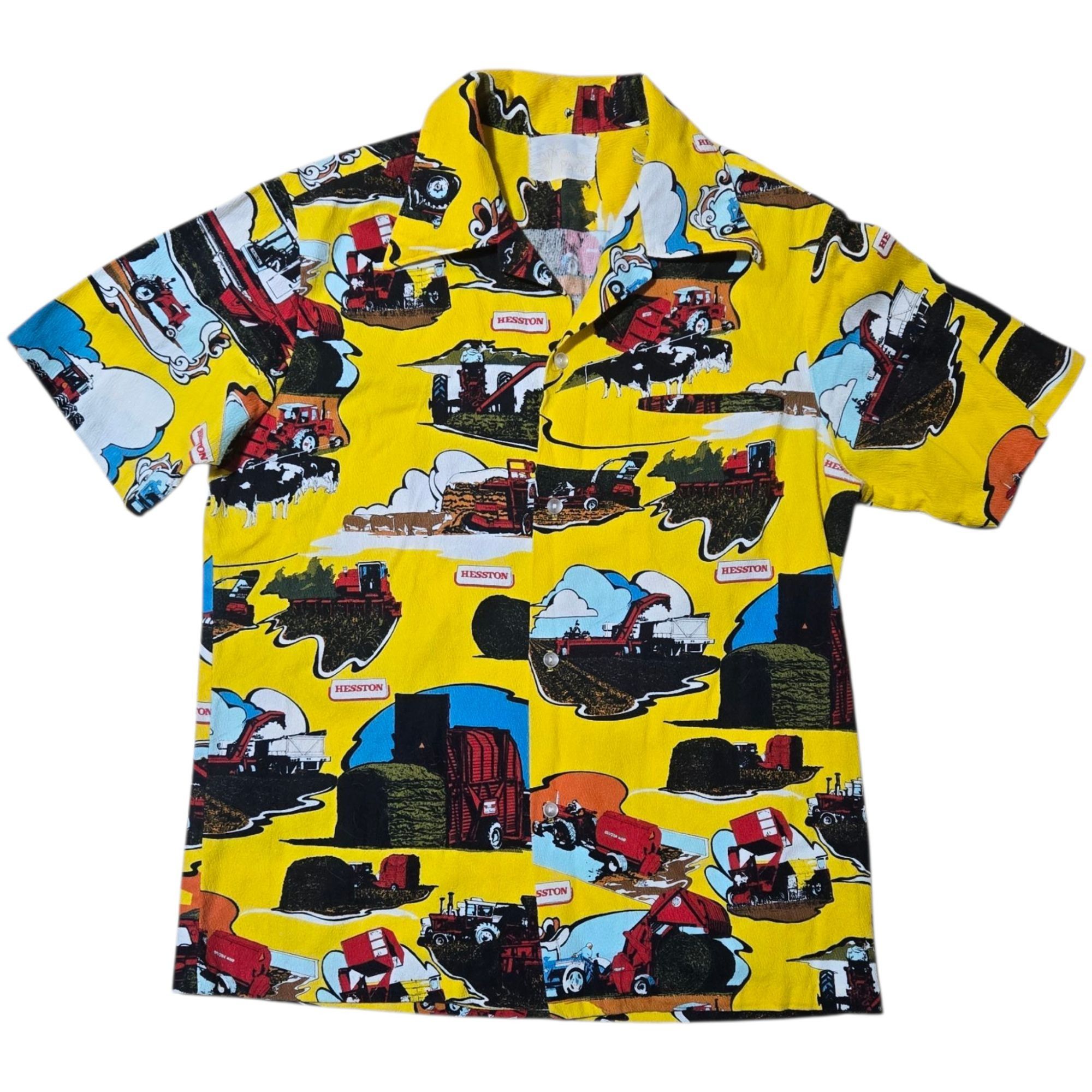 Other ​Vintage Hesston Farm Equipment Button Up Shirt AOP Agricult Size US M / EU 48-50 / 2 - 14 Thumbnail