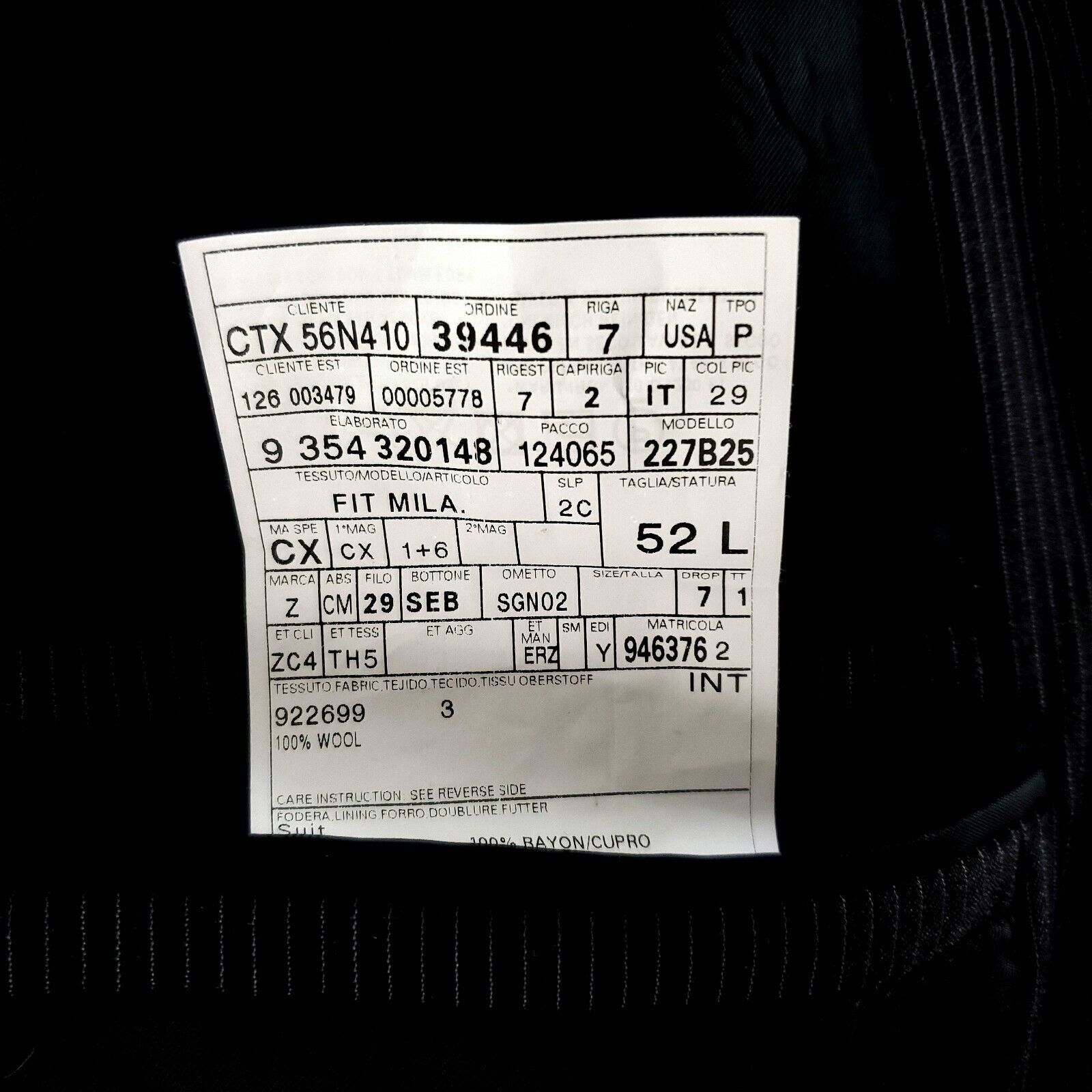 Ermenegildo Zegna NEW Ermenegildo Zegna Trofeo Wool 2 Button 2 Piece Suit 38L Size 38L - 10 Thumbnail