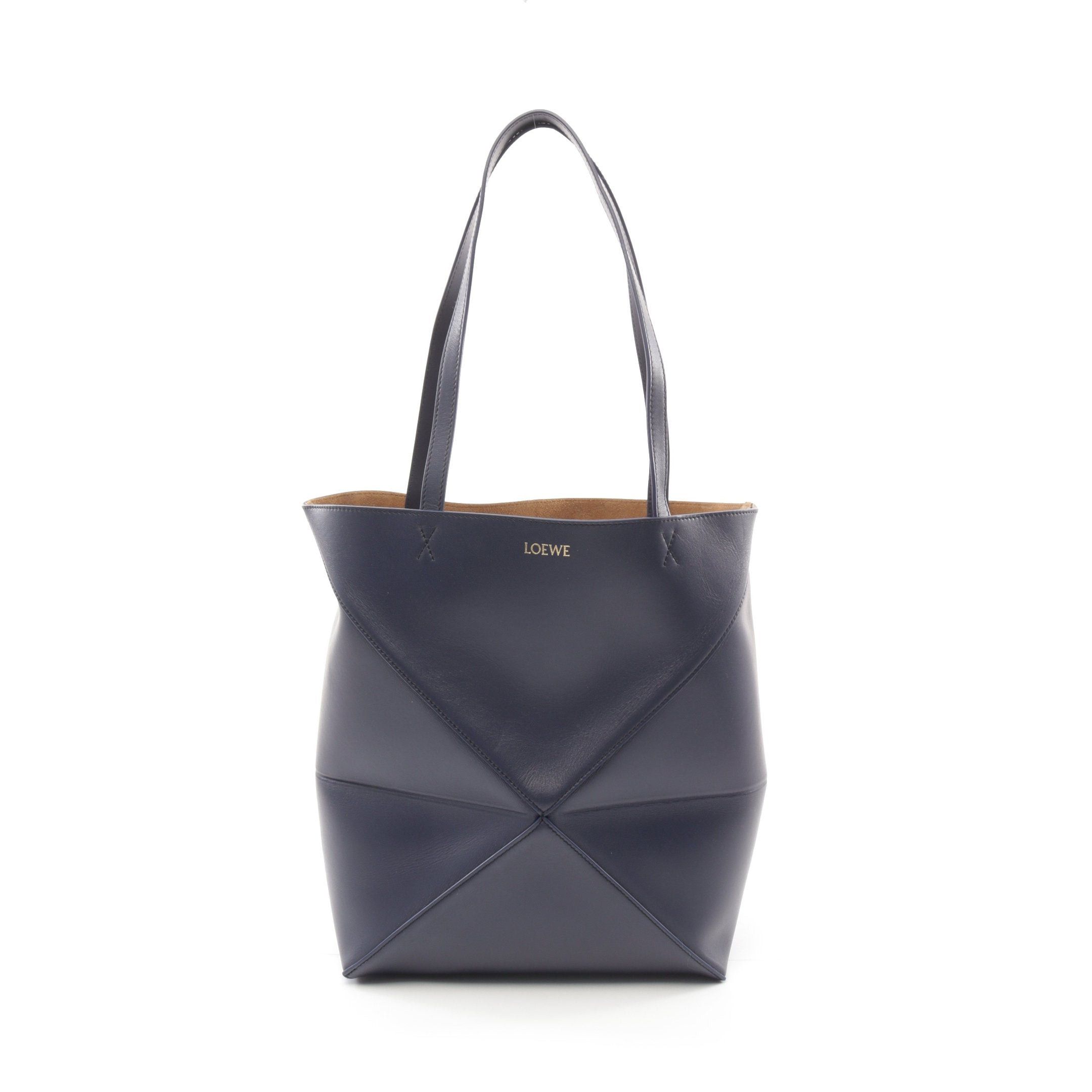 Loewe Loewe Puzzle Tote Medium Shoulder Bag Leather Navy Size ONE SIZE - 1 Thumbnail