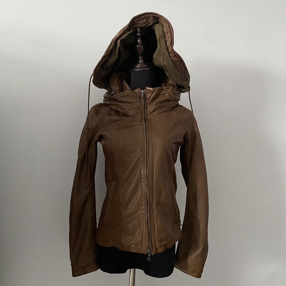 Goa Goatskin Hood Leather Jacket