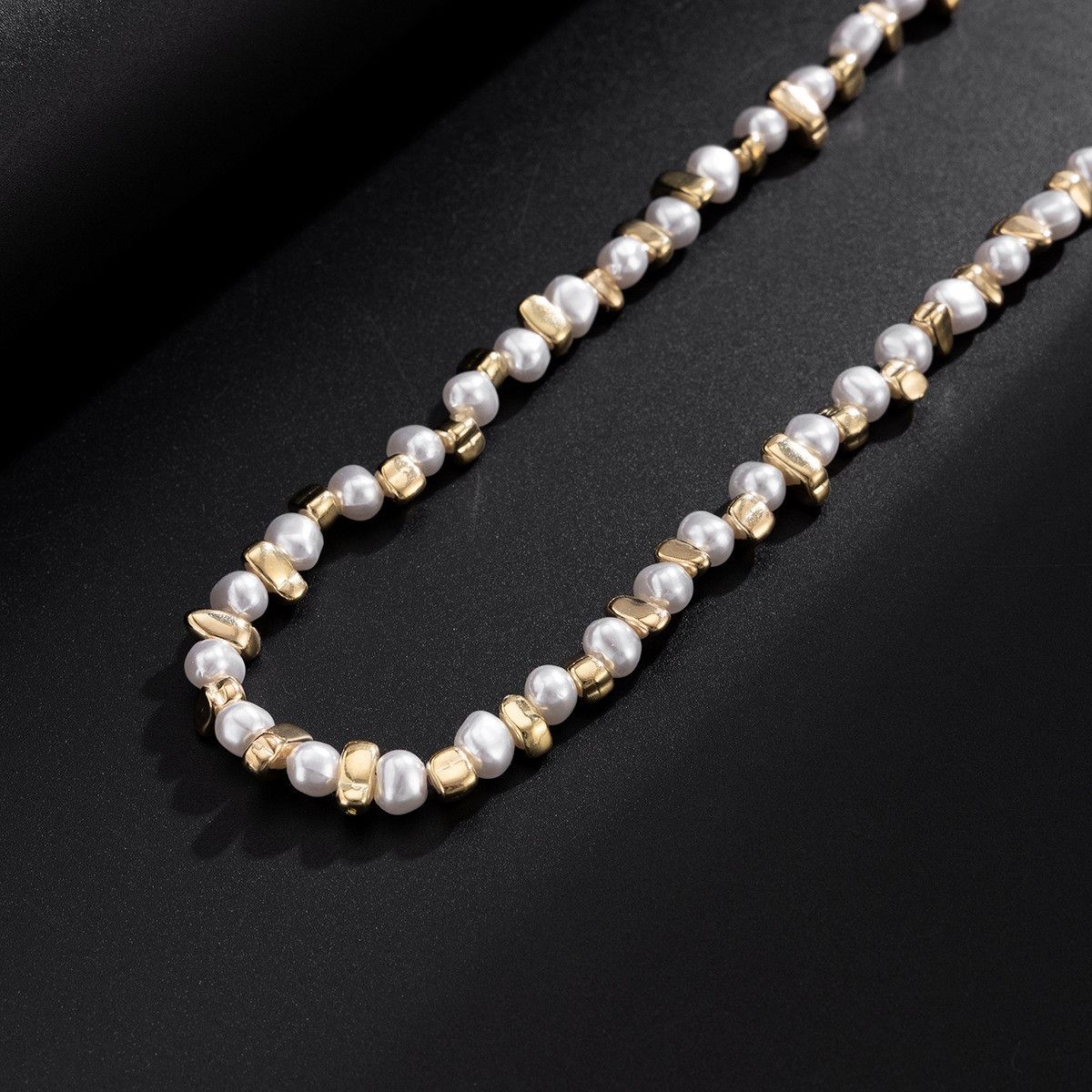 Vintage Casual Geometric Pearl Beaded Necklace Size ONE SIZE - 6 Thumbnail