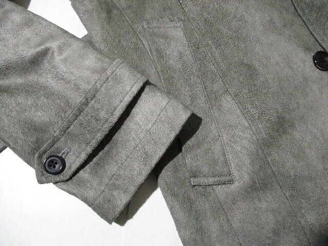 Tornado Mart Tornado Mart Micro Suede Stand Collar Coat (Grey) – Size L Size US L / EU 52-54 / 3 - 5 Thumbnail