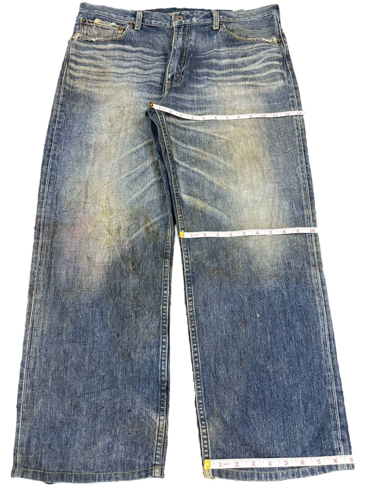 Levi's Vintage 90s Levis 502 Mud Wash Distressed Baggy Jeans Size US 38 / EU 54 - 12 Thumbnail