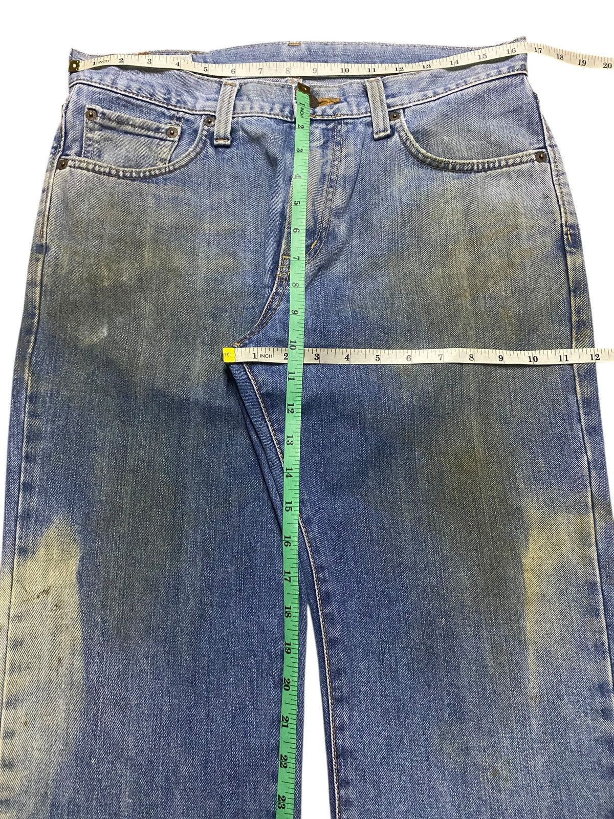 Jun Takahashi Vintage Japanese Brand Edwin 404 Dirty Bleach Loose Jeans Size US 33 - 9 Thumbnail