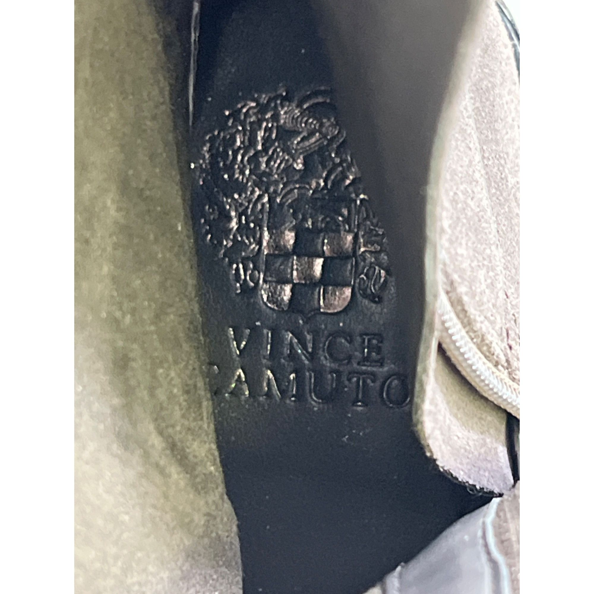 Vince Camuto Vince Camuto Wethima Womens Grey Leather Boots Size 5M SKU 6 Size US 5 / IT 35 - 7 Thumbnail