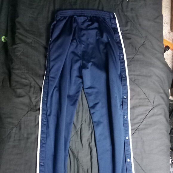 Adidas Vintage 90s Adidas 3 Stripe Snap Sweatpants Joggers Blue Size US 30 / EU 46 - 4 Thumbnail
