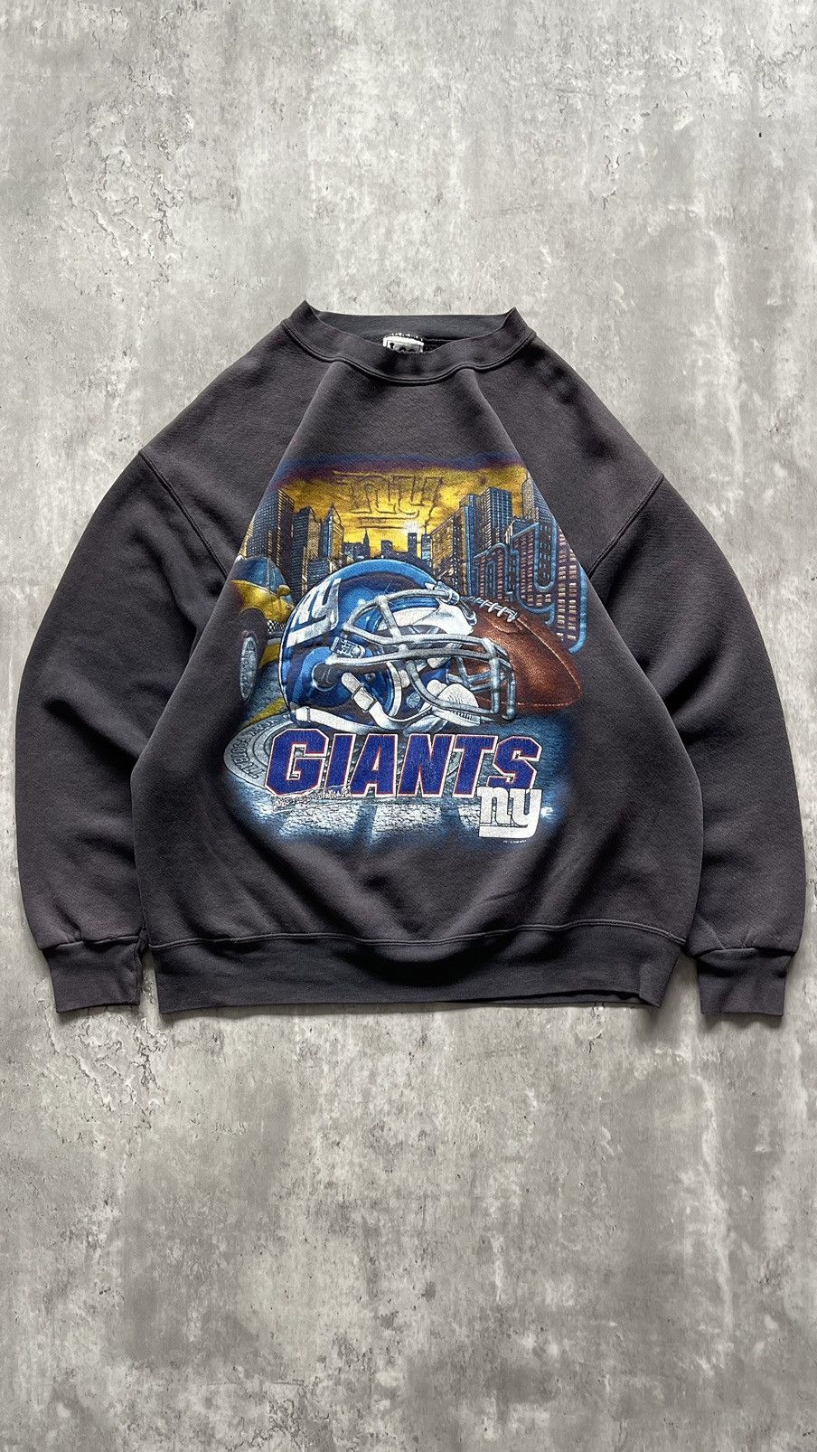 Russell Athletic × Vintage VINTAGE 1990S FADED NEW YORK GIANTS SWEATSHIRT Size US XL / EU 56 / 4 - 1 Thumbnail