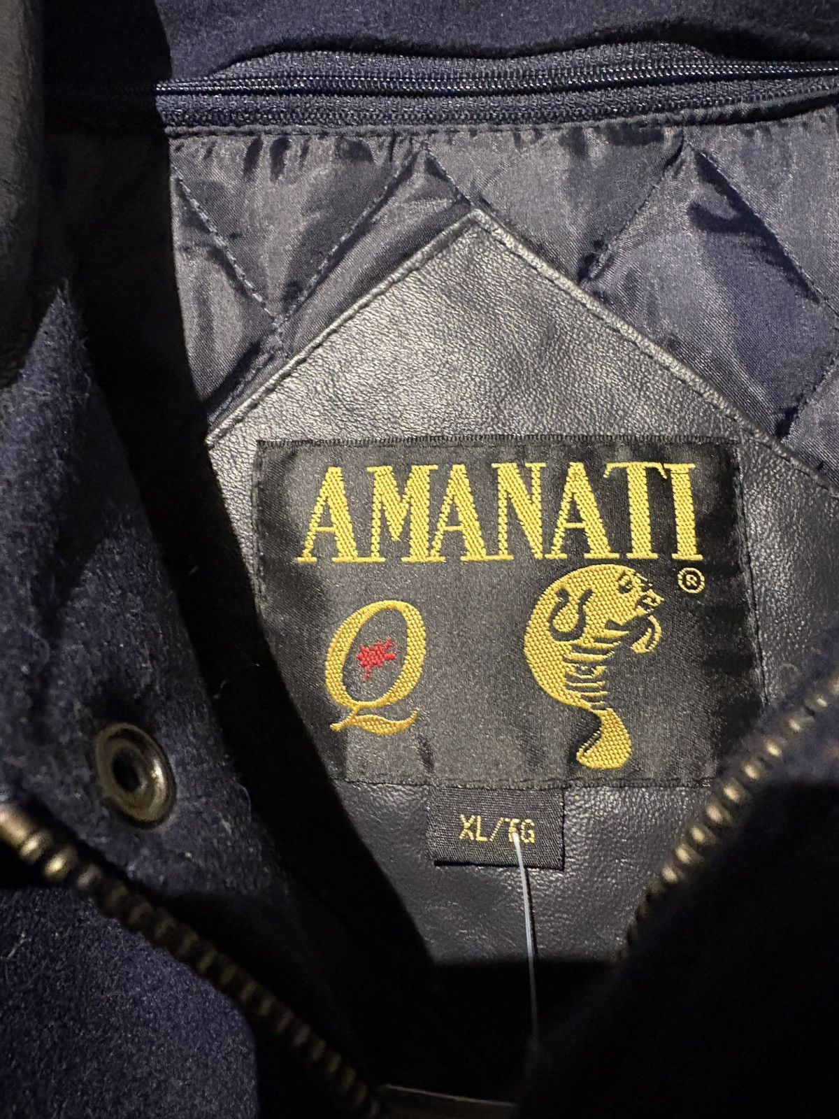 Vintage (Size XL) Volvo Letterman Varsity Bomber Leather Wool Jacket Size US XL / EU 56 / 4 - 2 Thumbnail
