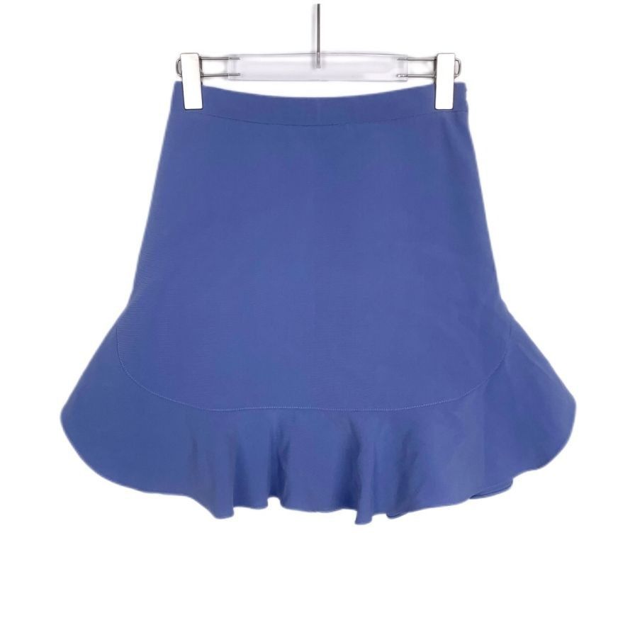 Miu Miu [MiuMiu] Flounce Hem A-Line Mini Skirt Hazy Blue EU 38 Size 38" / US 16 / IT 52 - 1 Thumbnail
