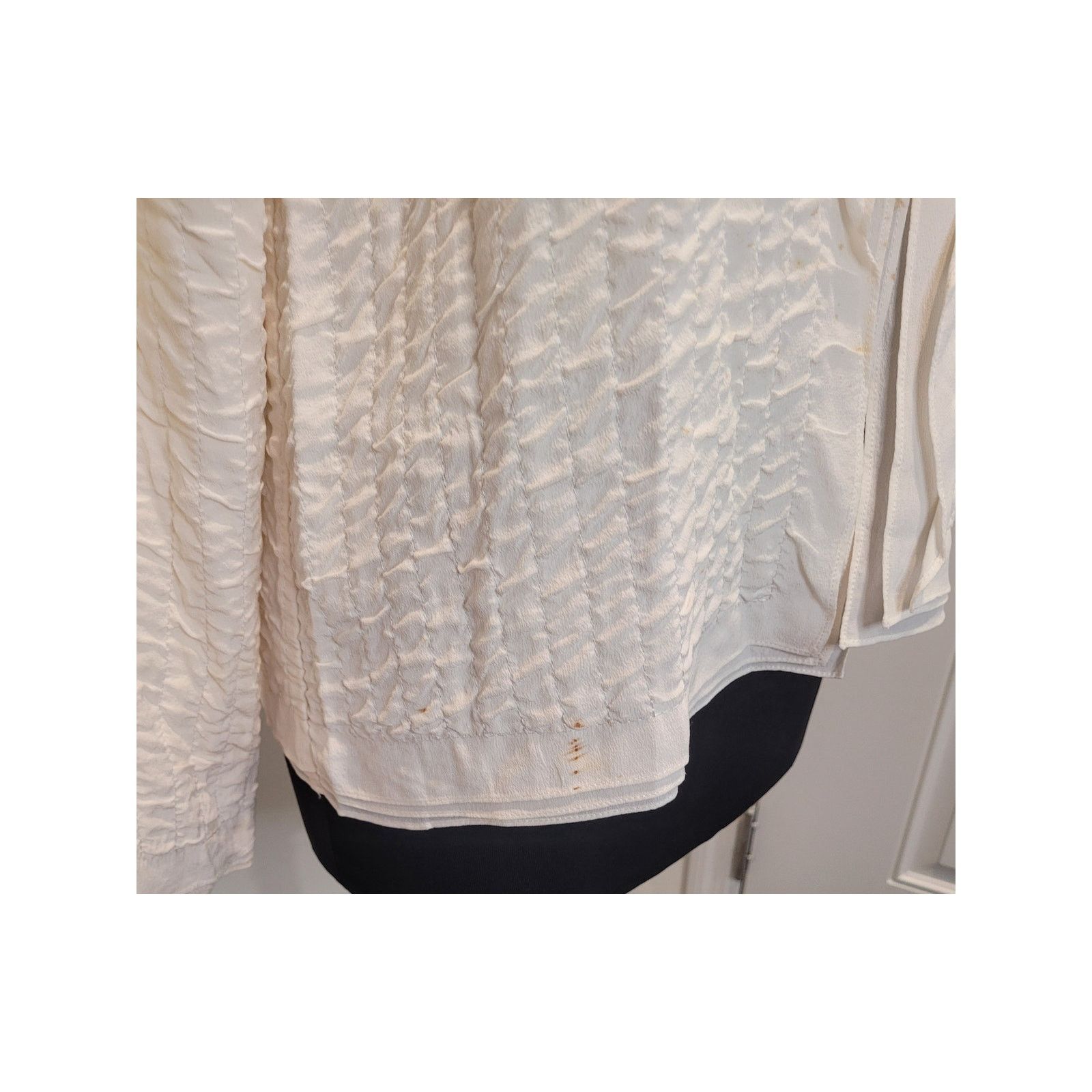 Eileen Fisher Eileen Fisher Silk Quilted Open Front Jacket – Ivory – M Size M / US 6-8 / IT 42-44 - 11 Thumbnail