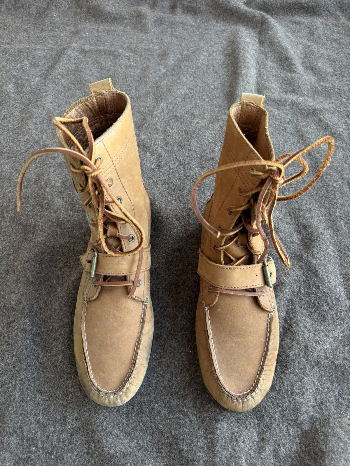 Polo Ralph Lauren Polo Ralph Lauren Leather Moc Toe Boots Size US 10 / EU 43 - 2 Thumbnail