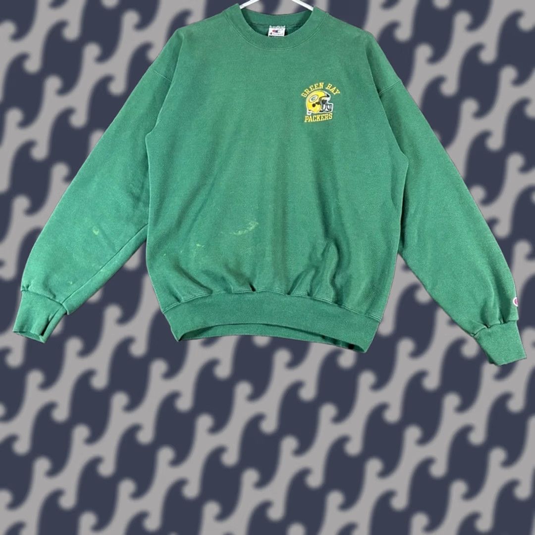 Champion VINTAGE Champion Green Bay Packers Sweatshirt L Crewneck Authentic Athletic Mens Size US L / EU 52-54 / 3 - 1 Thumbnail