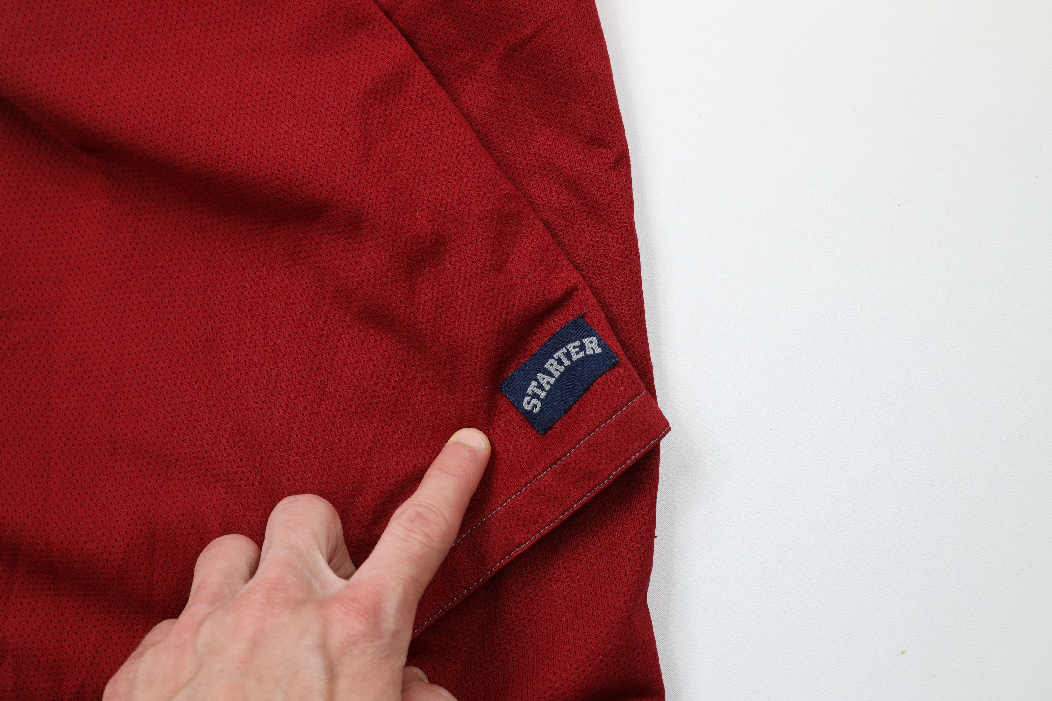 Starter × Vintage Vintage 90s Starter Box Logo Lined Above Knee Shorts Red Size US 34 / EU 50 - 13 Thumbnail